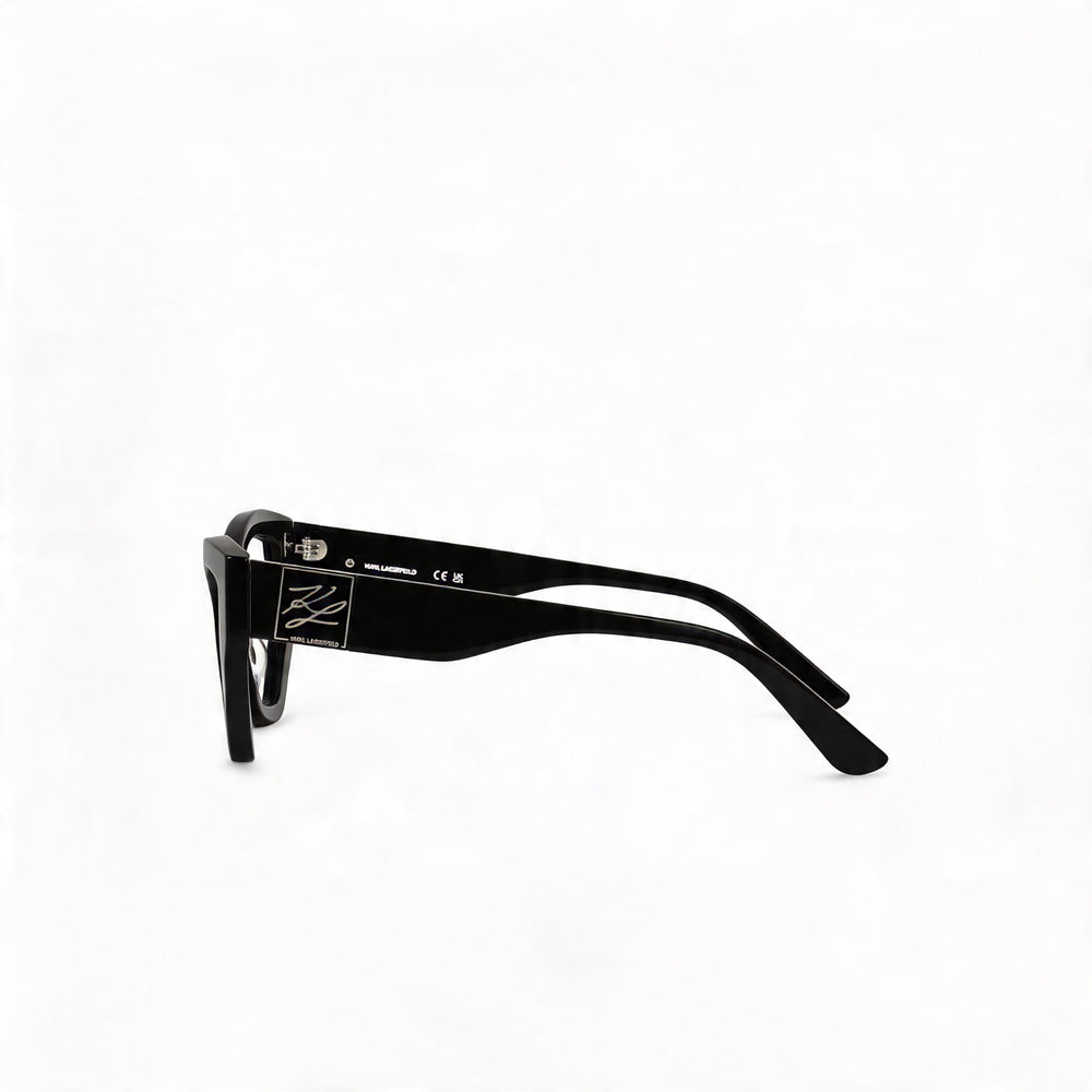 KARL LAGERFELD Kl6211 Women's Acetate Frame Eyewear with Transparent Polycarbonate Lenses, Black, Size 55-17-140