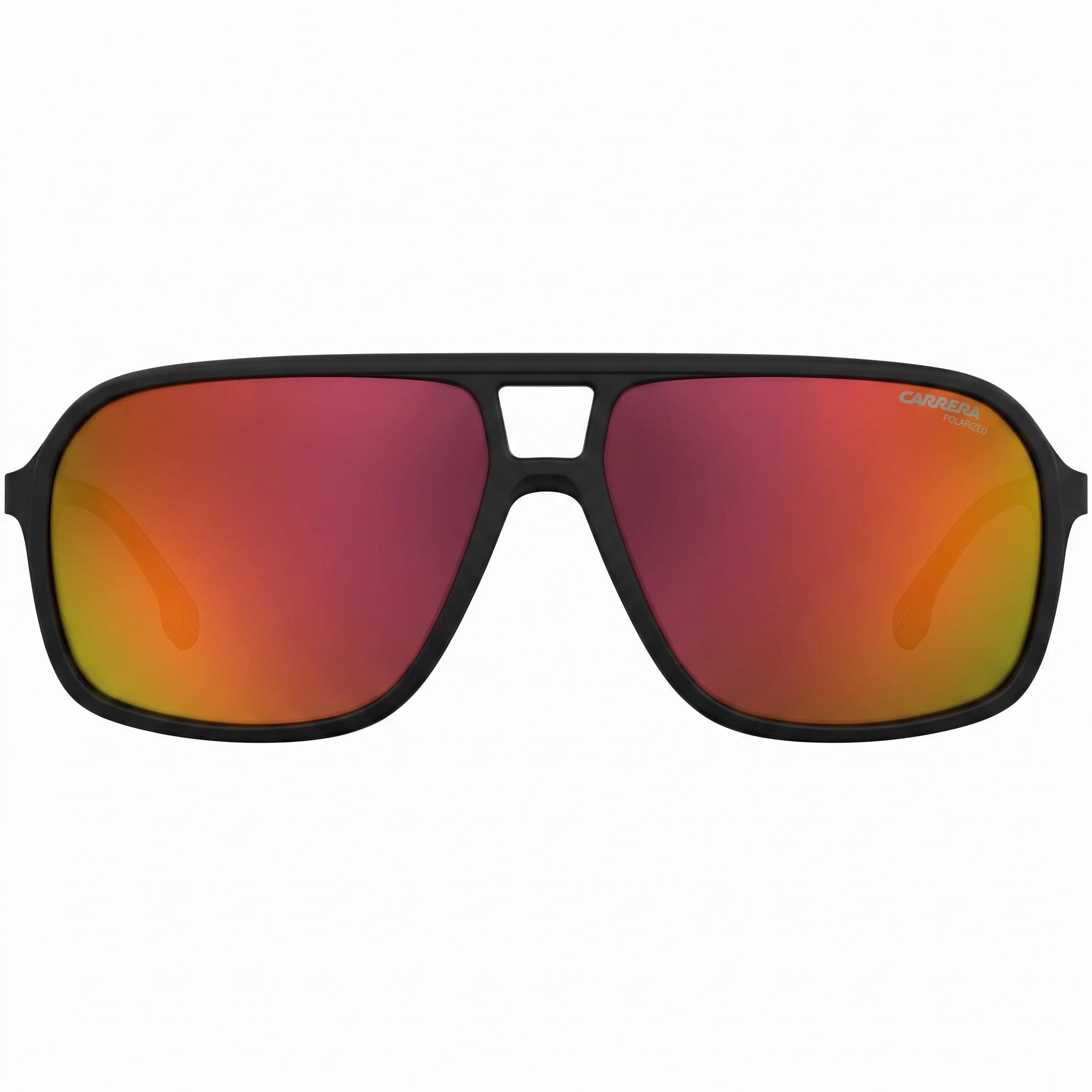 Carrera Heritage/Timeless Men's Matte Black Polyamide Inj Sunglasses, Red Multilayer Oleophobic HD Lenses, UV Protected, Non-Polarized 61mm, Photo 2