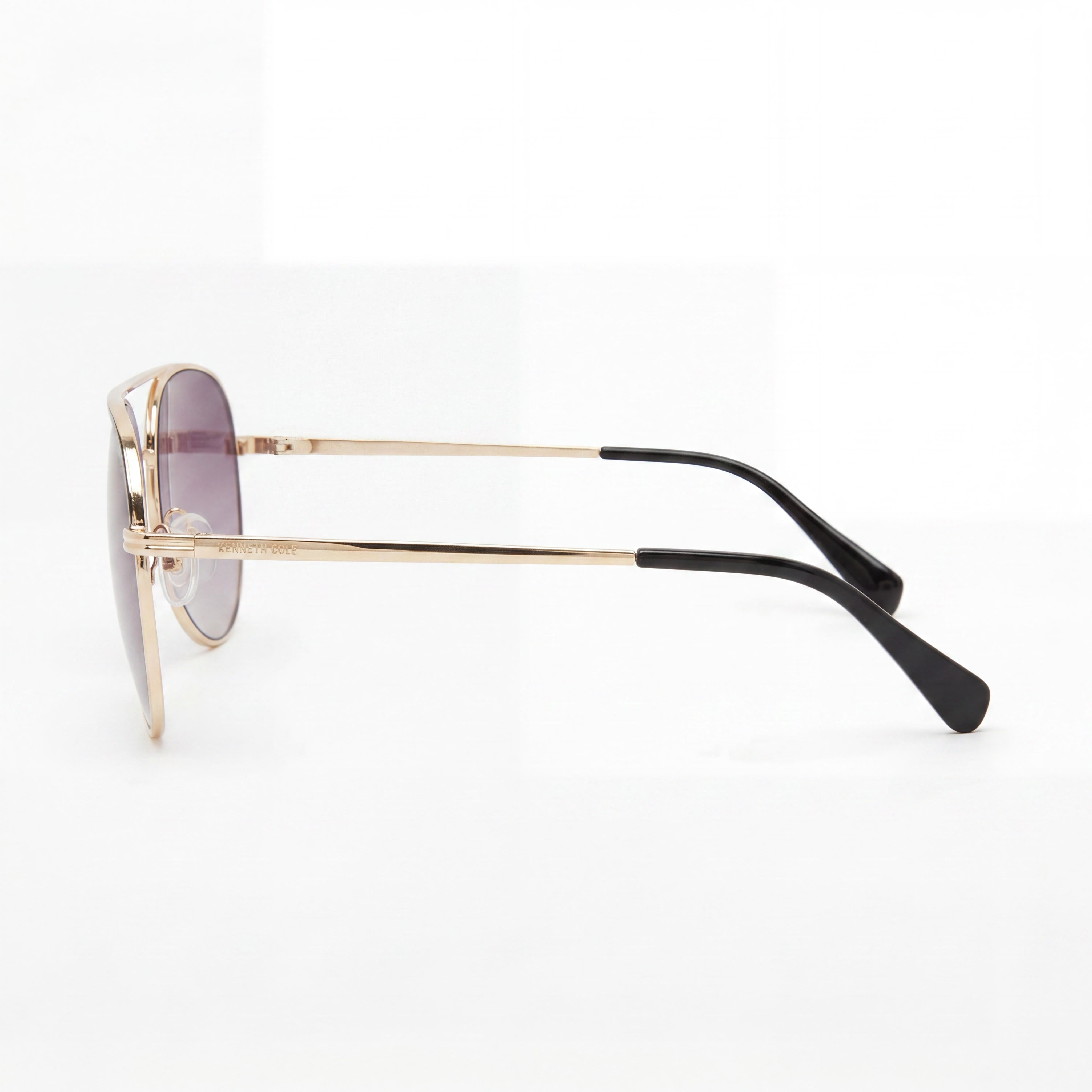 MARCOLIN USA, INC Gafas de sol de aviador para mujer con montura de metal brillante y lentes ahumadas, 100 % protección UV, Photo 3