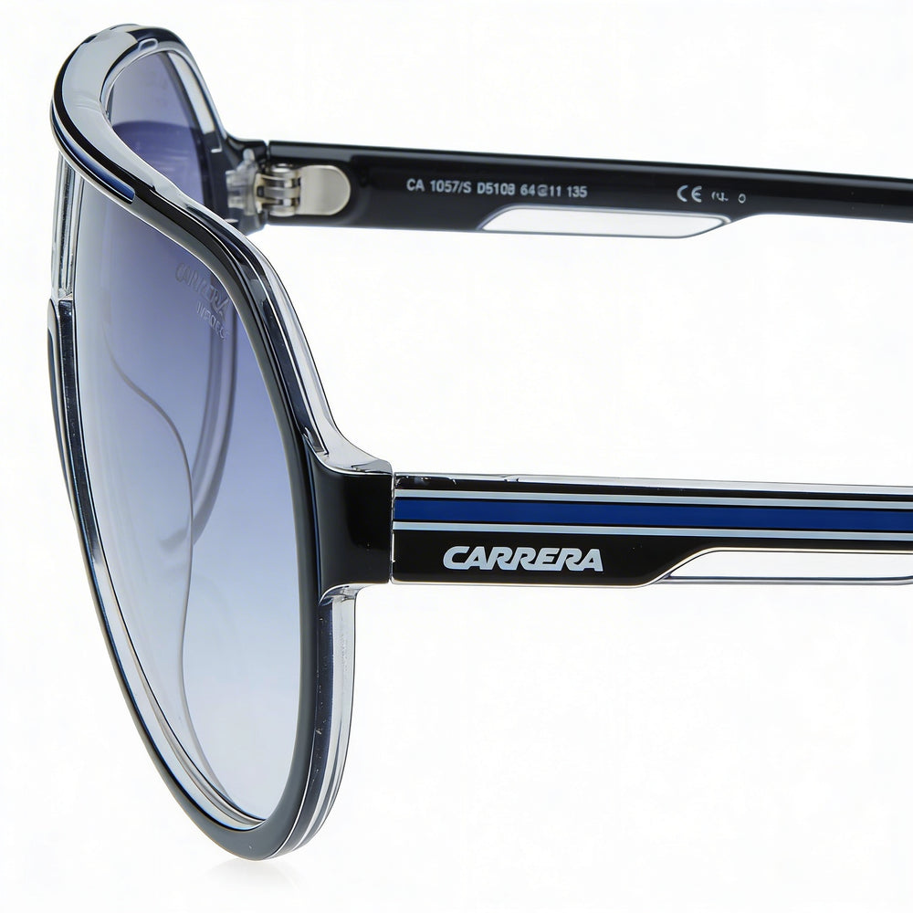 Gafas de sol Carrera Casual para hombre con montura de acetato y lentes de policarbonato azul DK no polarizadas de 64 mm