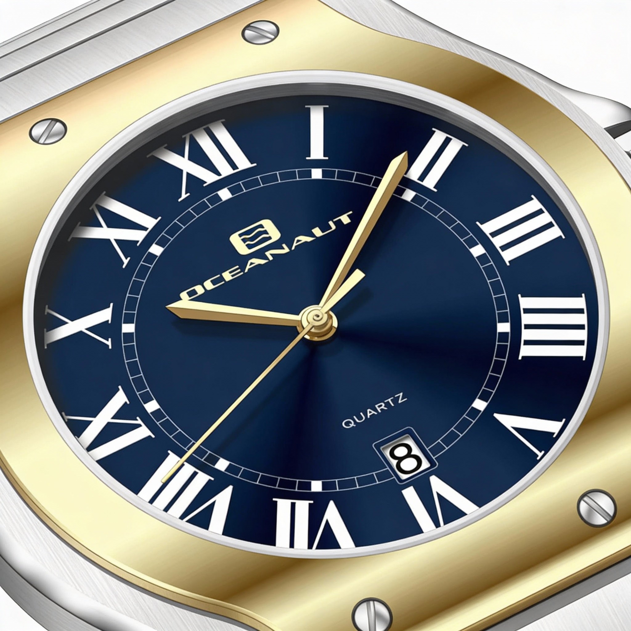 Oceanaut Quartz Movement Men's Blue Dial Stainless Steel Water Resistant Watch, Photo 2