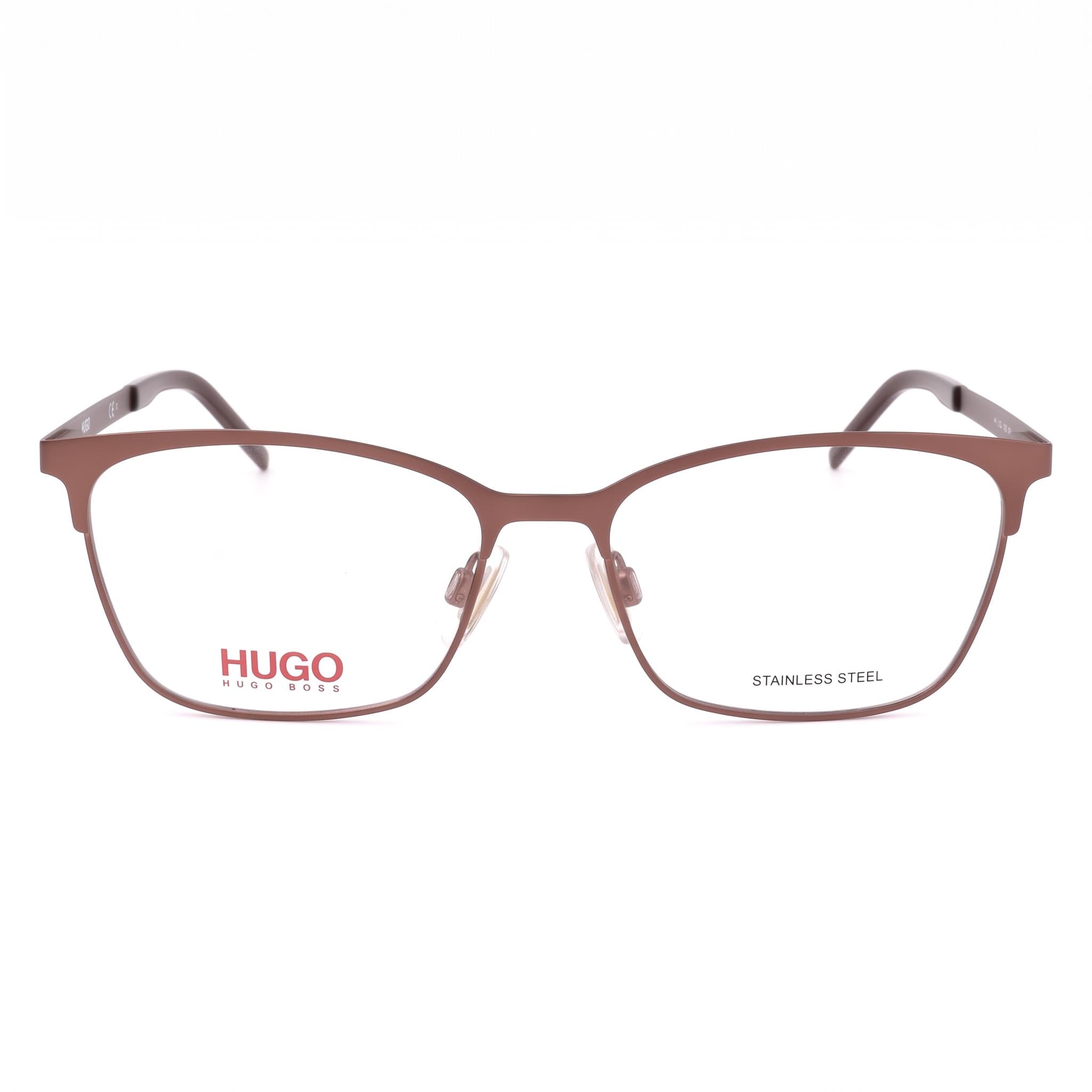 Hugo Boss Cat-eye Women's Matt Brown Alloy Steel Eyeglasses Lens Width 54mm, Bridge Width 16mm, Temple Length 145mm, Photo 2