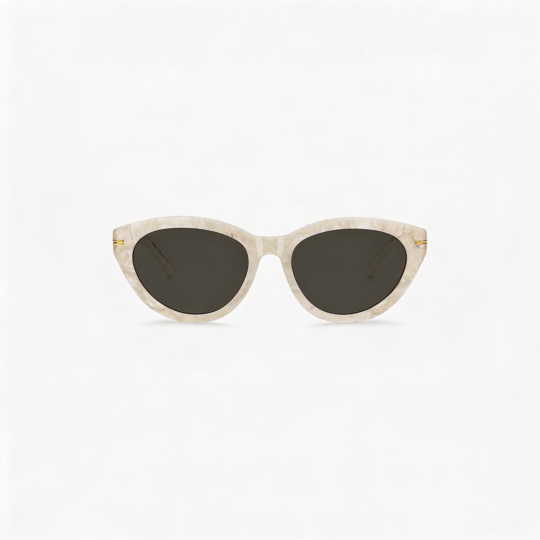 Gafas de sol de acetato blanco nacarado con lentes grises BOSS 1779/S para mujer de Hugo Boss, 100 % protección UV, 55 mm, Photo 2