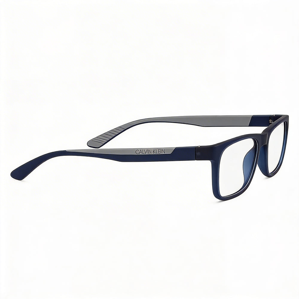 Gafas de sol Calvin Klein sin polarizar para hombre, con montura de plástico azul marino mate y lentes de policarbonato de 52 mm