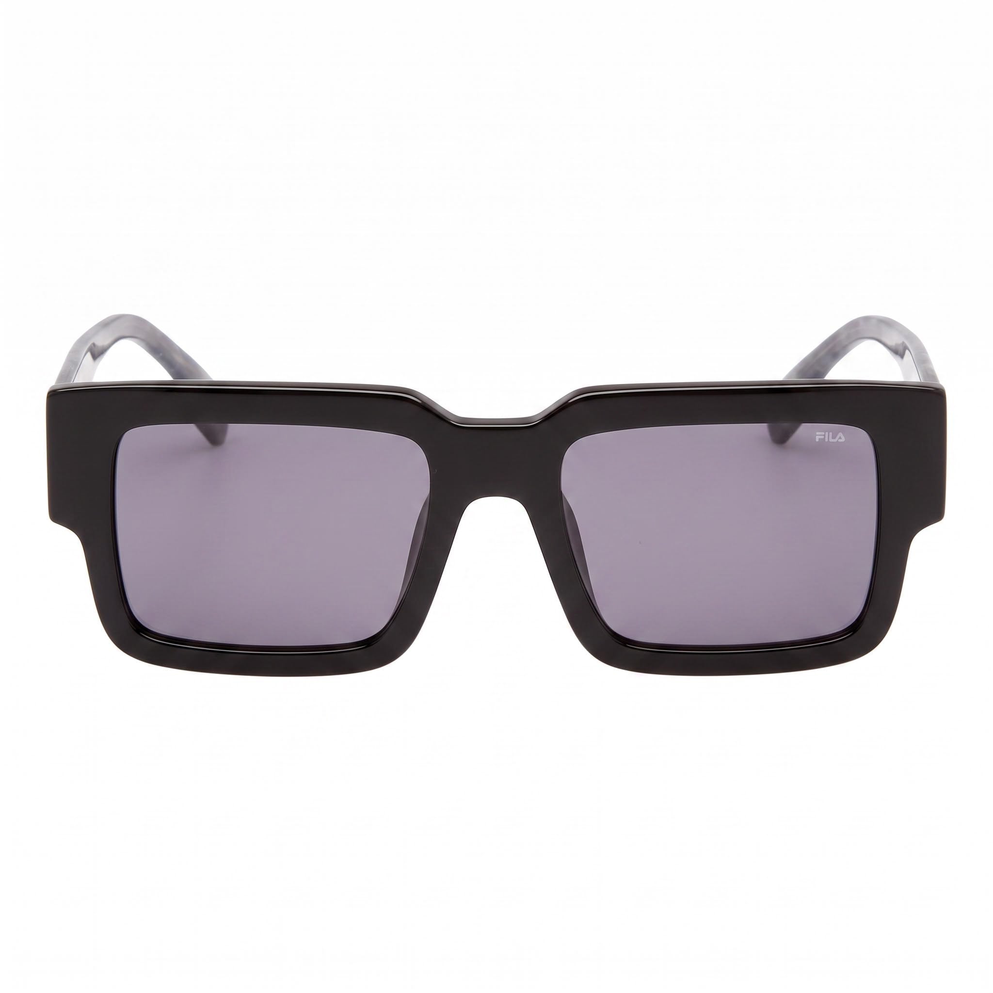 Fila Casual Men's Sunglasses featuring Shiny Black Acetate Frame and Smoke Crystal Lenses 51-20-140, Photo 2