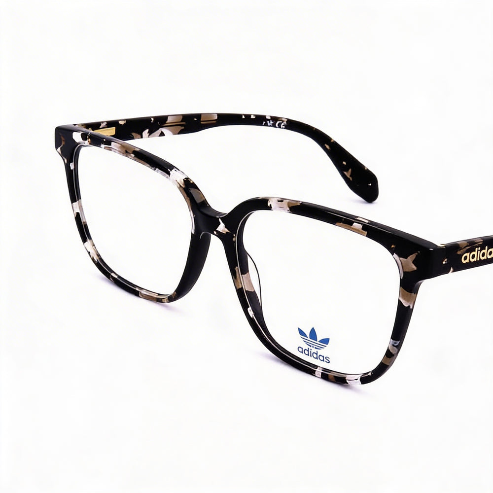 adidas Originals Modern Men's Plastic Frame Eyeglasses, Black Havana, Clear Lenses, Size 52-15-145