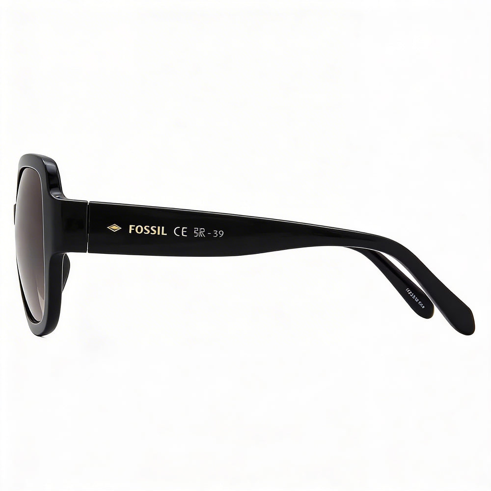 Gafas de sol Fossil Fos 3151/G/S para mujer, armazón negro y marrón, lente marrón, propionato de celulosa, 55 mm