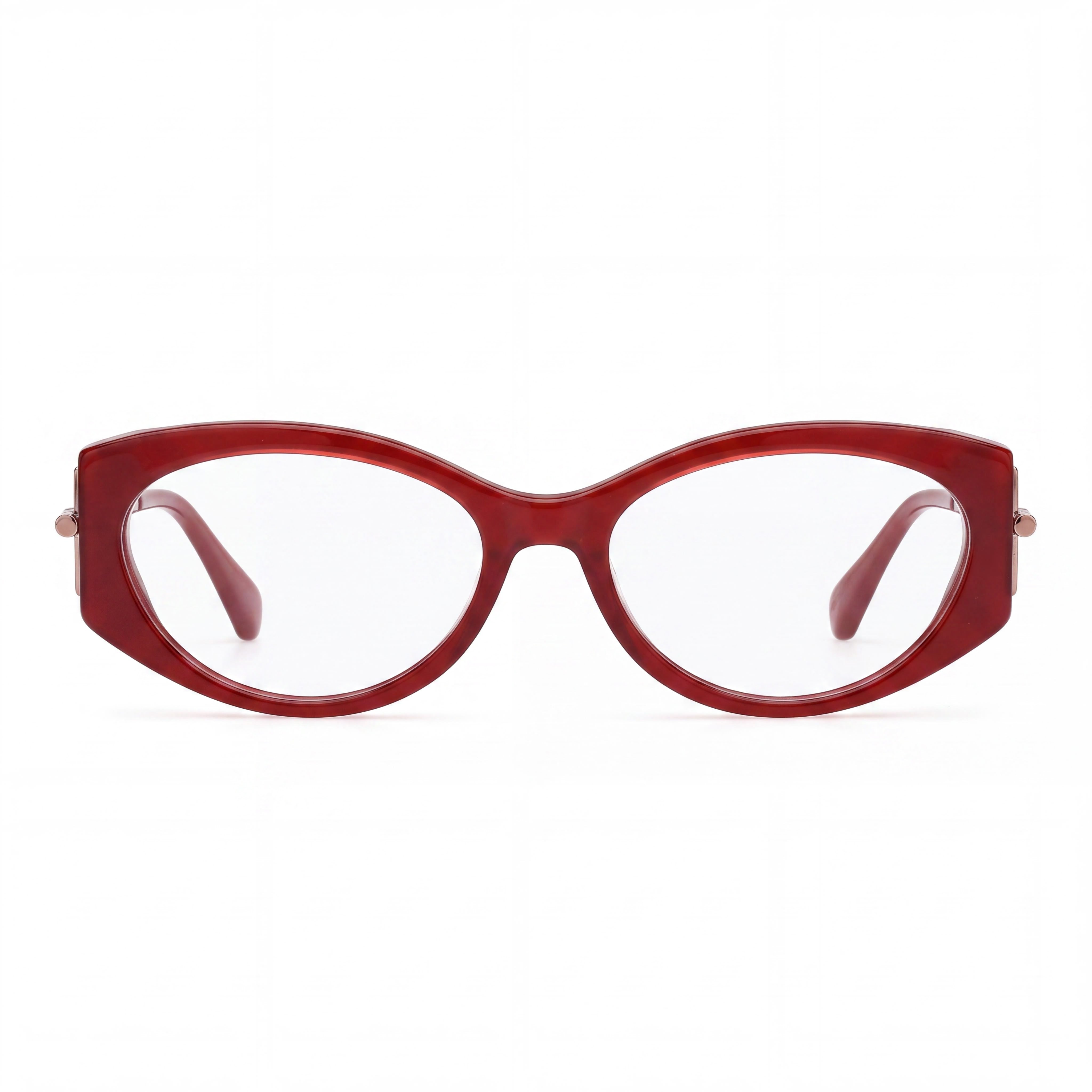 MaxMara Mm5204 Women's Optical Eyeglasses with Plastic Frame in Bordeaux Dark Bronze and Polycarbonate Lenses 52mm, Photo 2