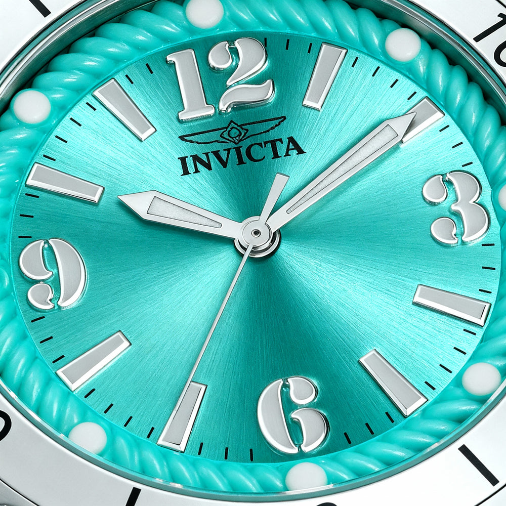 Reloj de cuarzo unisex Invicta Angel 24124 de 38 mm con esfera azul y cristal de zafiro resistente a los arañazos.