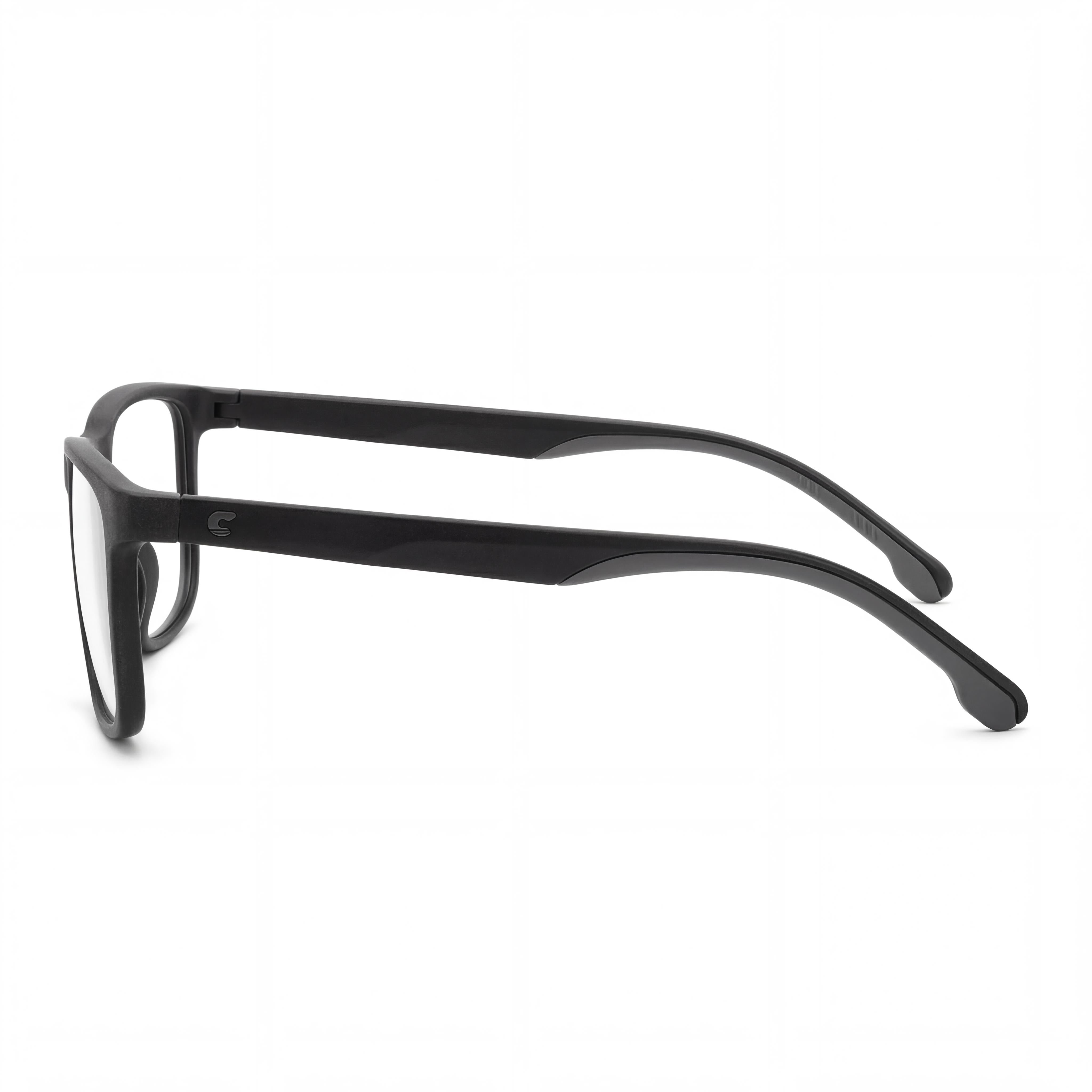Gafas de sol Carrera 8894 modernas unisex con montura de poliamida negra mate y lentes de policarbonato grises de 55 mm, Photo 2