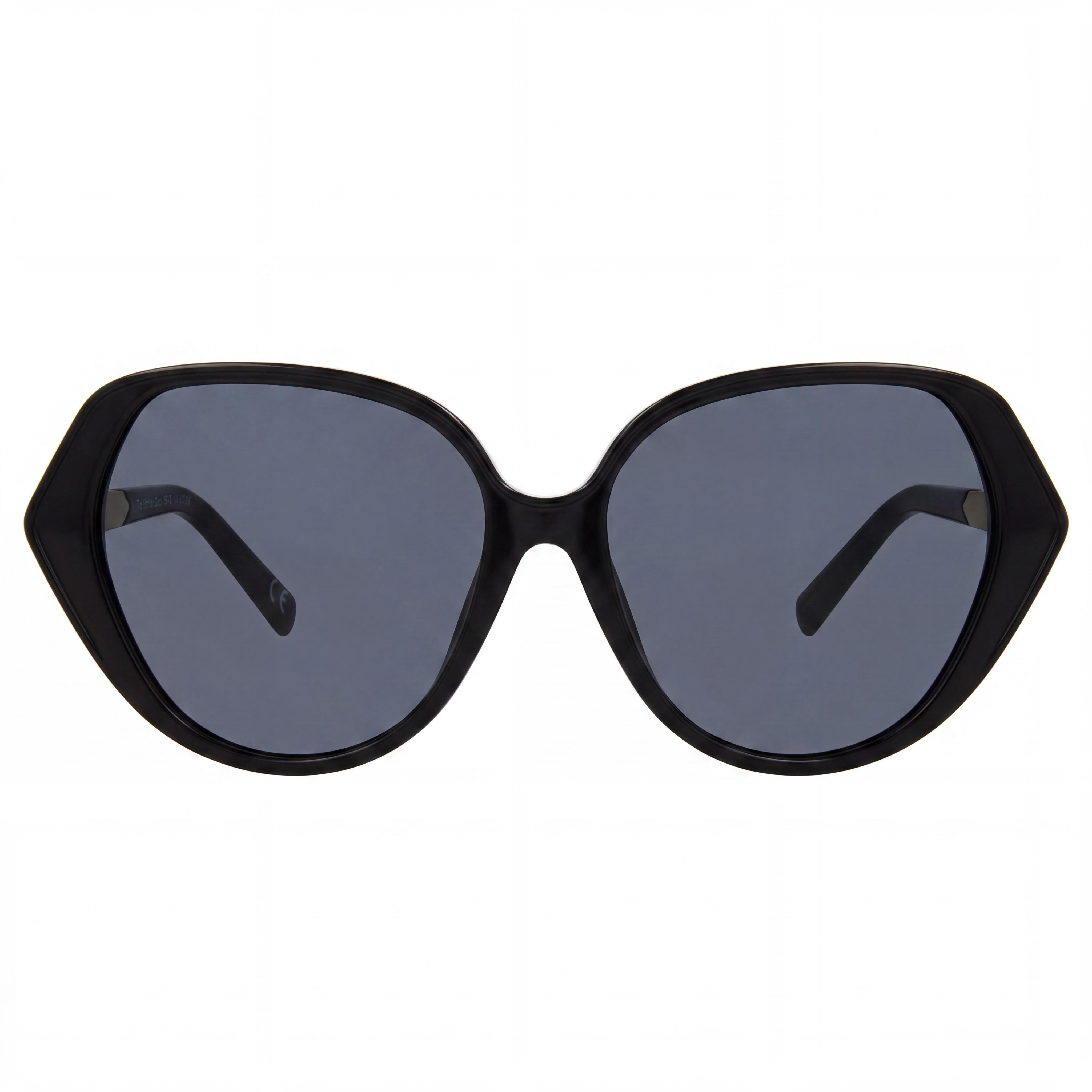 PRIVÉ REVAUX 205880 Women's Modern Geometric Caviar Black TPEE Frame UV Protection Grey Polycarbonate Sunglasses 54mm, Photo 2