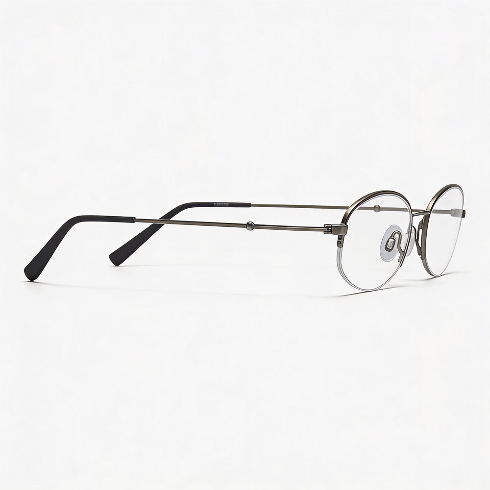 Flexon H6030 Unisex Acetate Eyeglasses with Light Gunmetal Frame, Featuring a 52mm Lens Width