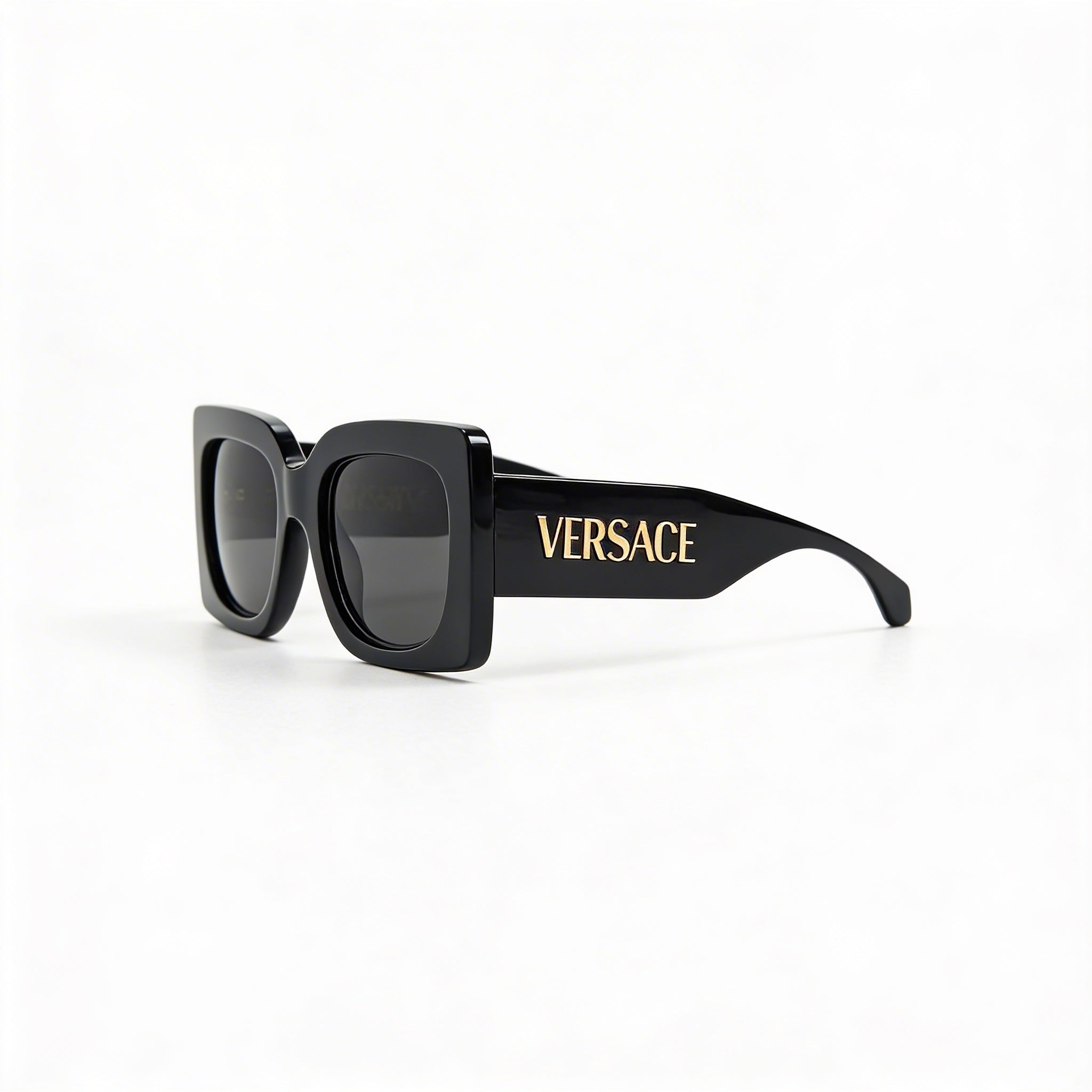 Versace Glam Women's Black Plastic Frame Grey Non-Polarized Lenses Sunglasses 58mm, Photo 1