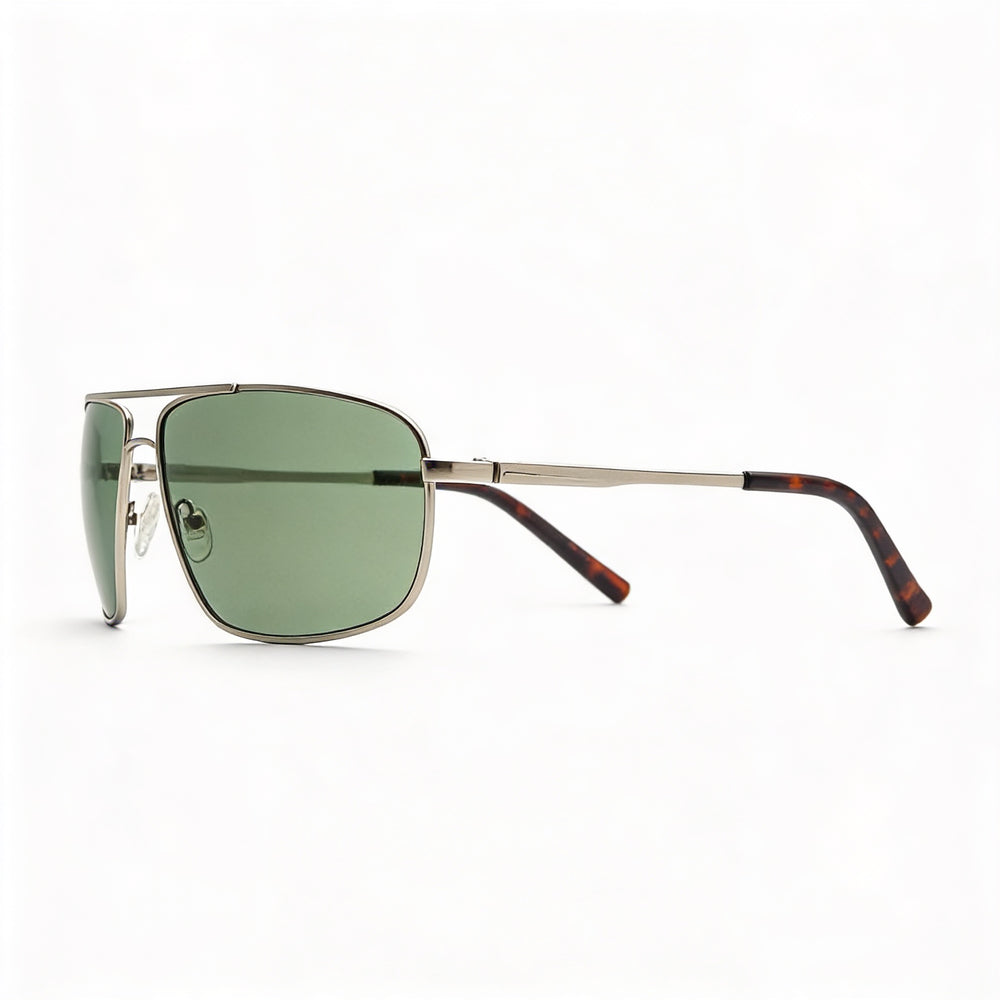 GUESS Gf0232 Women's Plastic Sunglasses, Matte Light Nickeltin Green Frame, Green Lens, UV Protected, 145mm Temple
