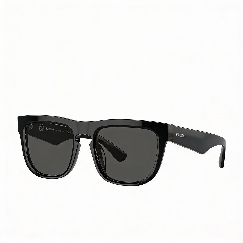 BURBERRY Unisex Sunglasses, Acetate Frame, Top Black on Vintage Check Dark Grey, 100% UV Protection, 56mm