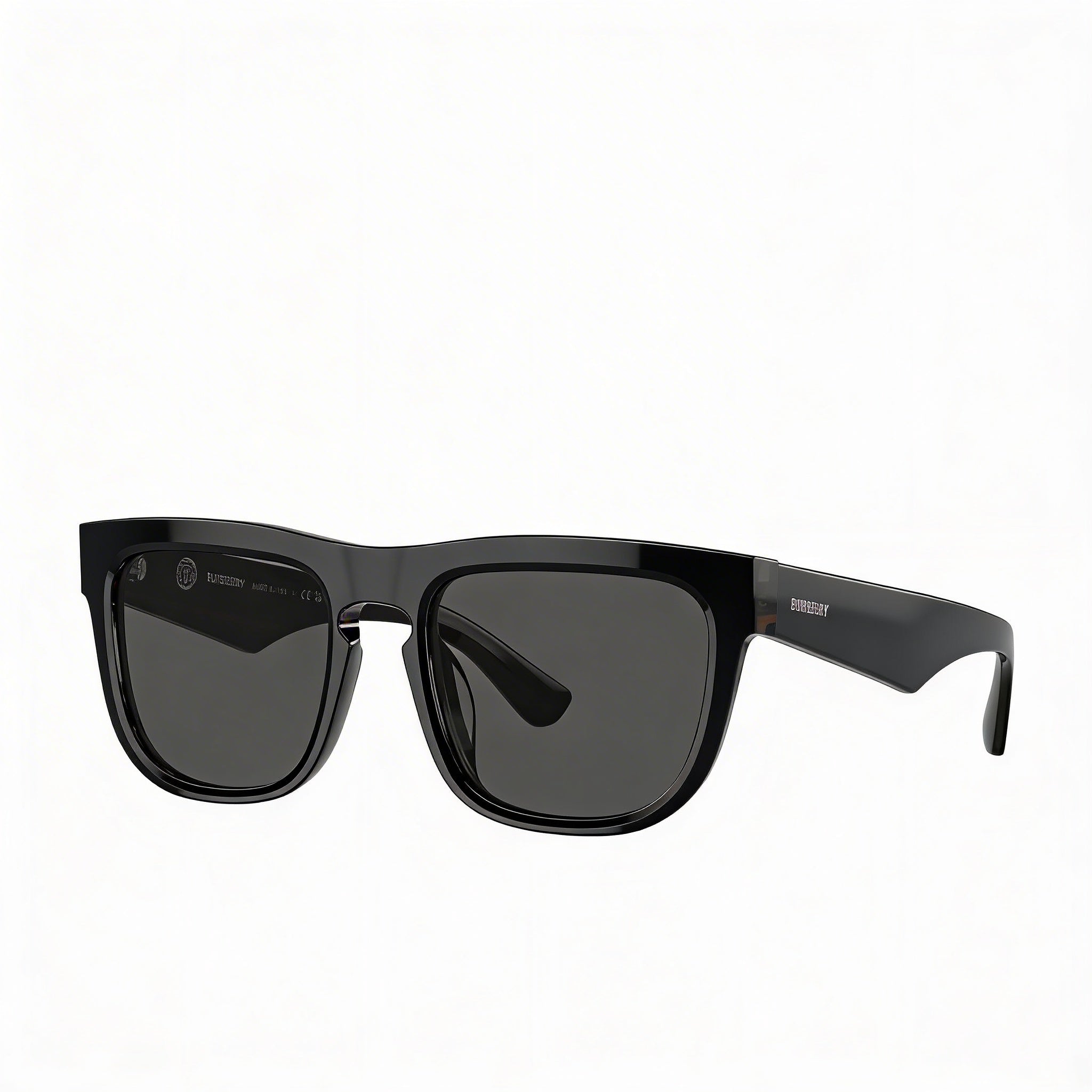 BURBERRY Unisex Sunglasses, Acetate Frame, Top Black on Vintage Check Dark Grey, 100% UV Protection, 56mm, Photo 3