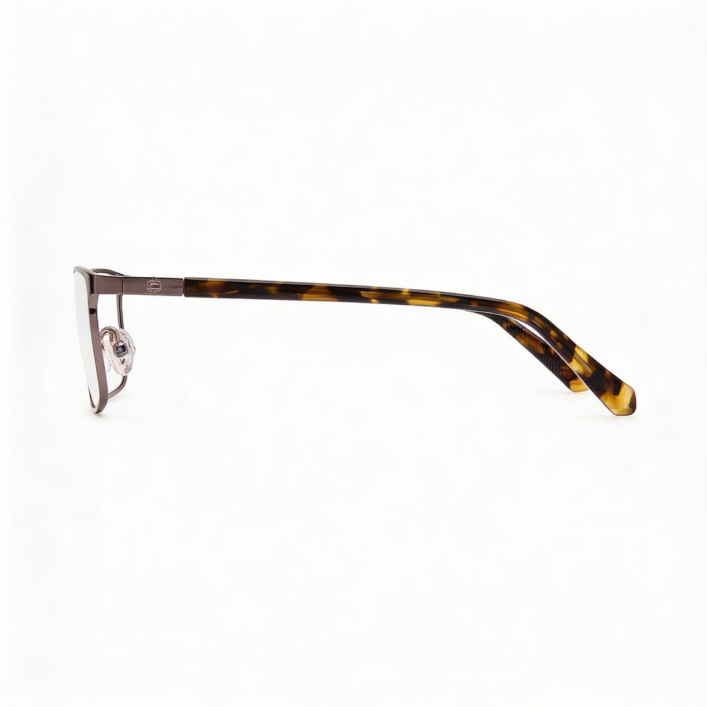 Gafas graduadas unisex GUESS Gu50244 de metal con lentes transparentes, montura satinada en tono bronce, talla 55-16-145