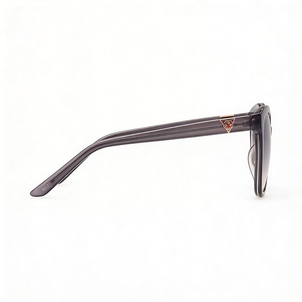 GUESS Modern Women's Grey Injected Cat-Eye UV Protected Sunglasses with Grey Gradient Lenses 56mm