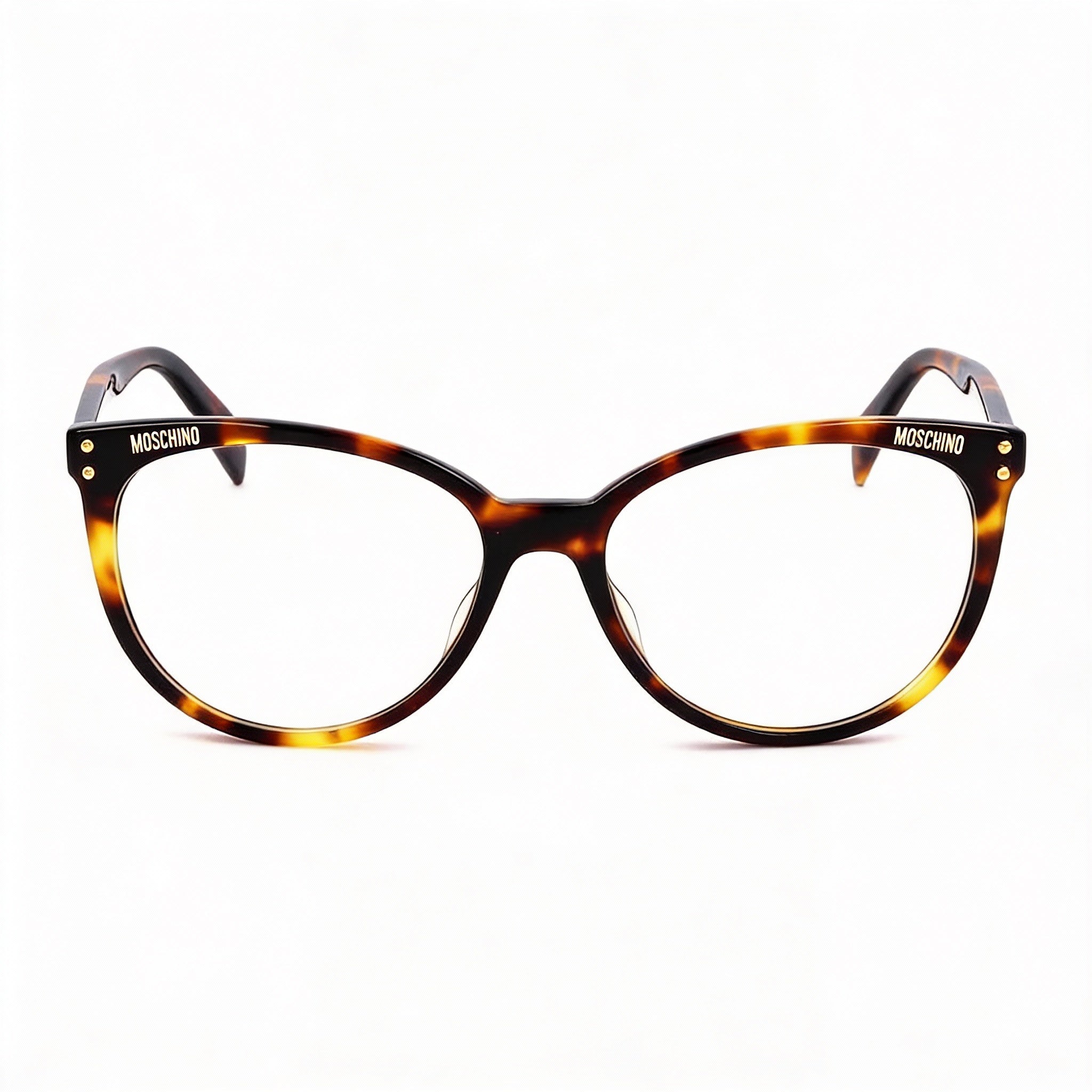 Moschino Women's 535 Optical Eyeglasses Frame in Premium Acetate, Dark Havana, 53mm, Photo 3