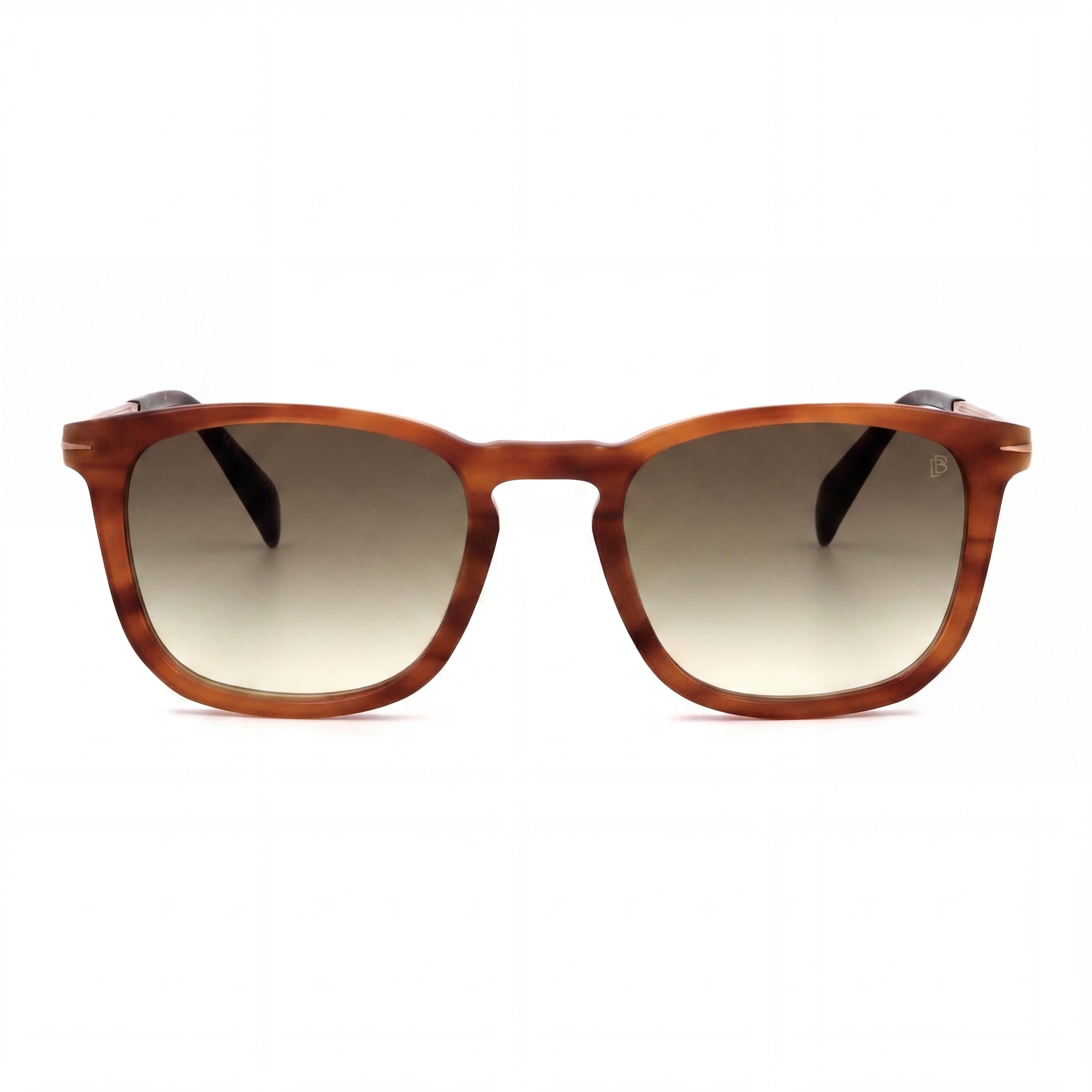 David Beckham DB 1034/S Gafas de sol casuales para hombre, acetato dorado/marrón, no polarizadas, protección UV, 53 mm, Photo 2