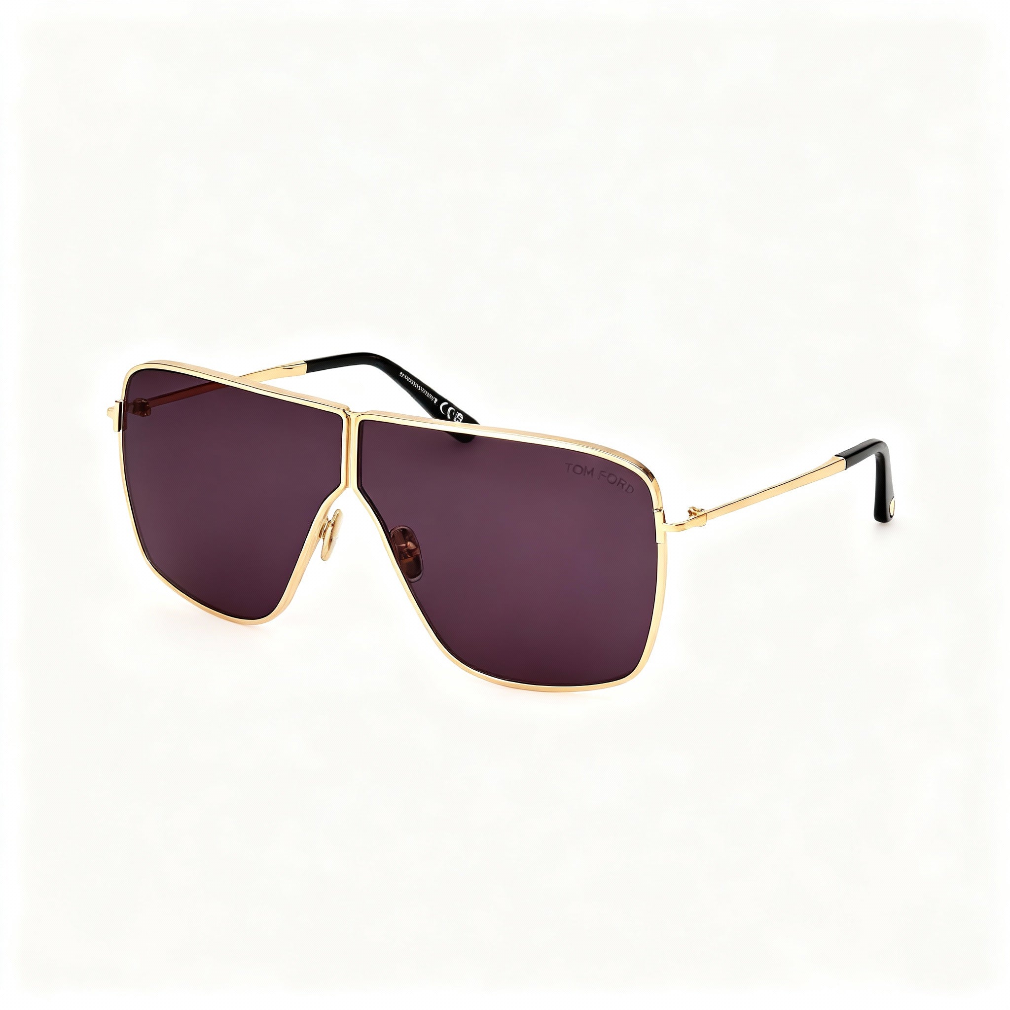 Tom Ford Classic Unisex Polarized UV Protection Sunglasses, Shiny Deep Gold Smoke Frame, Smoked Lenses, Photo 3