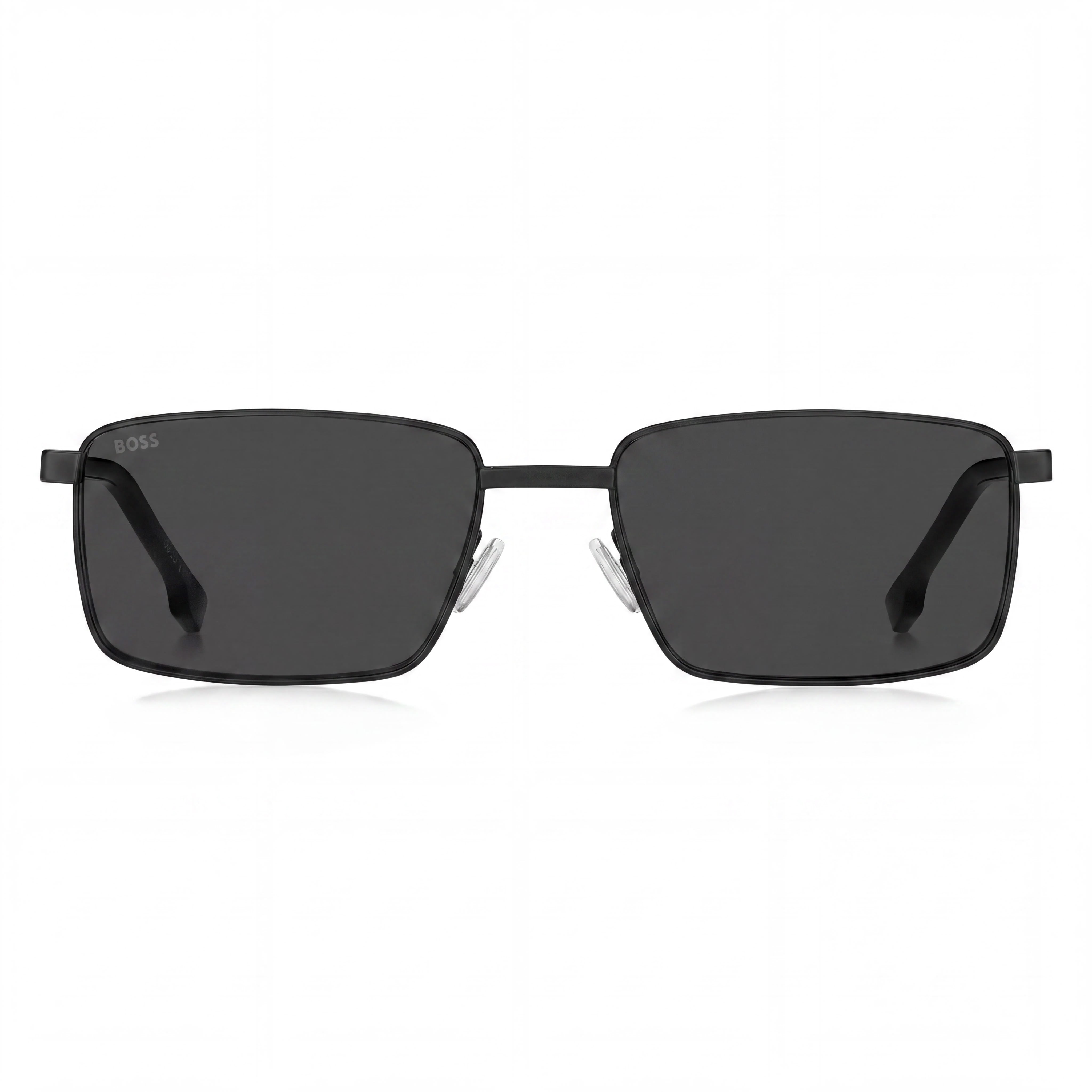 Hugo Boss Boss 1700/S Rectangular Matte Black Stainless Steel Grey Lens 100% UV Protection Sunglasses 57mm, Photo 2
