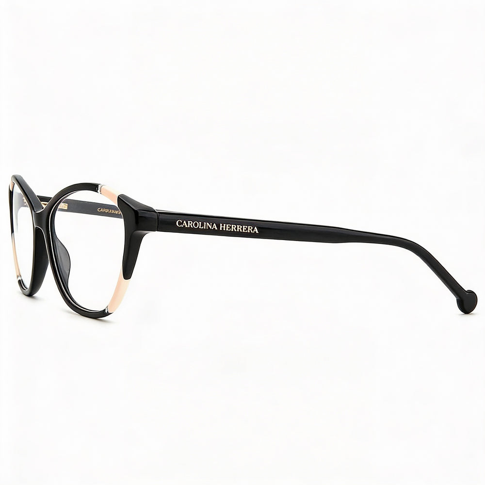Gafas de sol Carolina Herrera Modern Her 0122 para mujer, montura de acetato, color negro nude, lentes de policarbonato, 55 mm