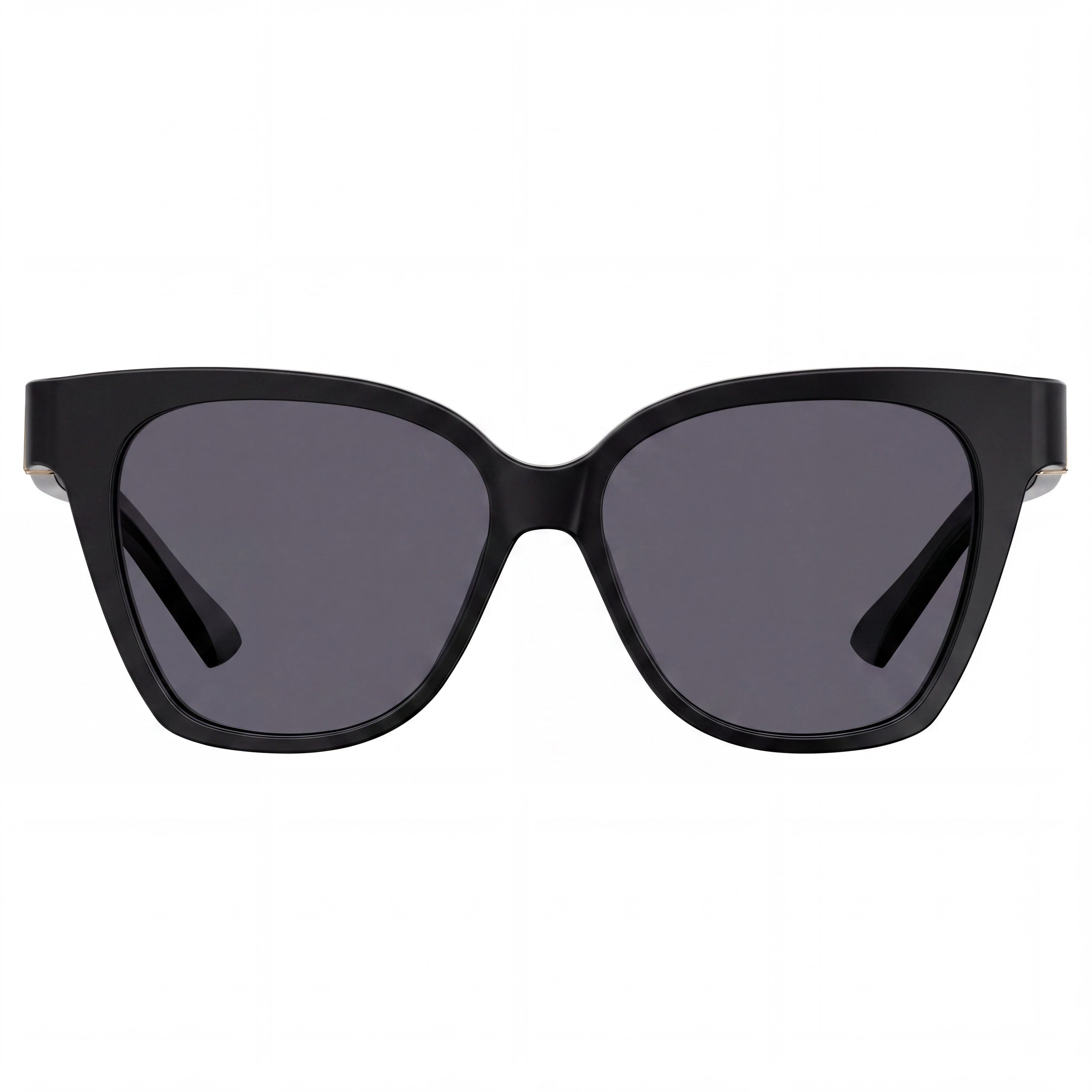 Moschino MOS066/S Women's Black Gold-logo Plastic Cat Eye UV Protection Sunglasses 55mm, Photo 2