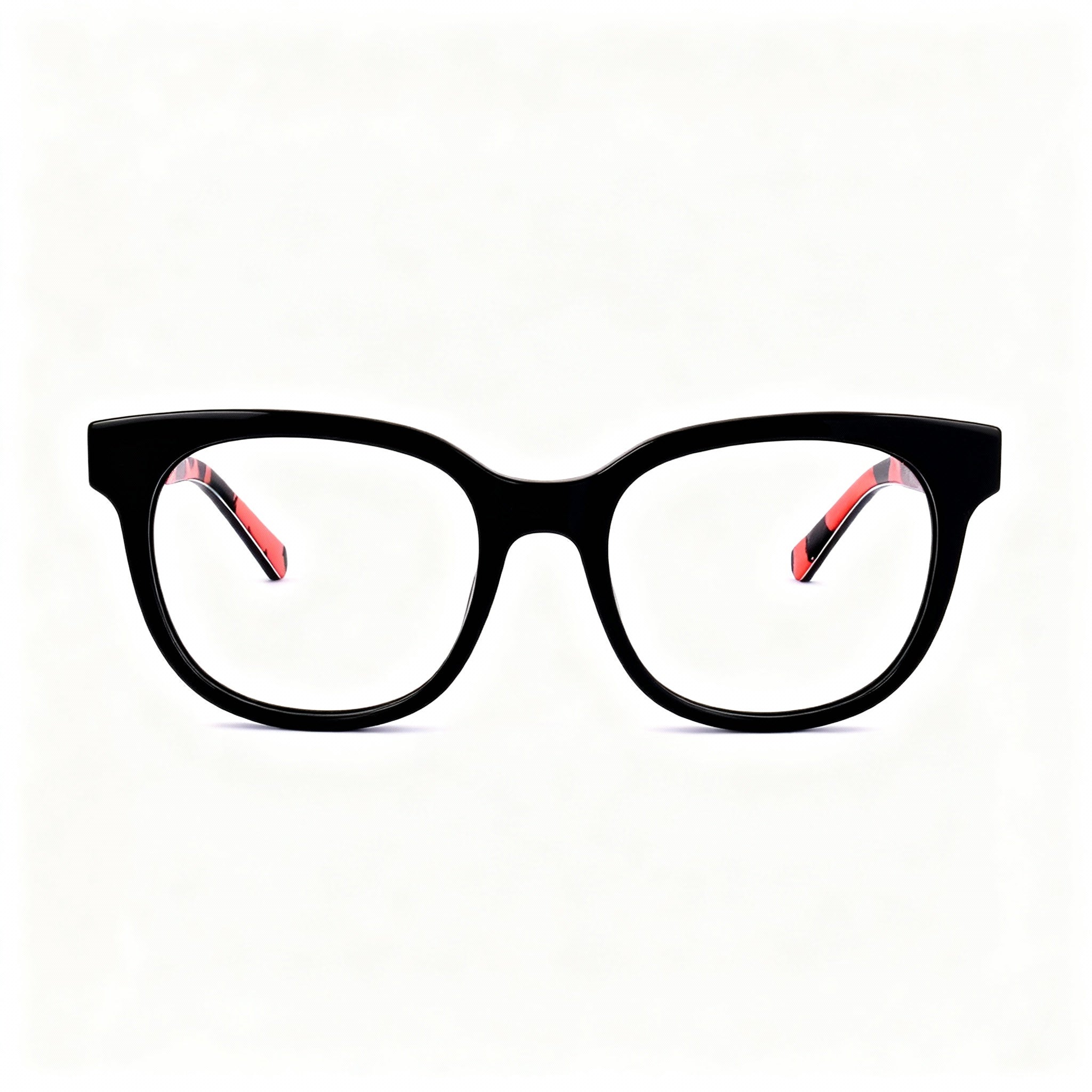 Moschino Love Mol599 Women's Modern Black Pattern Red Acetate Frame Non-Polarised Lenses Eyewear 51mm, Photo 3