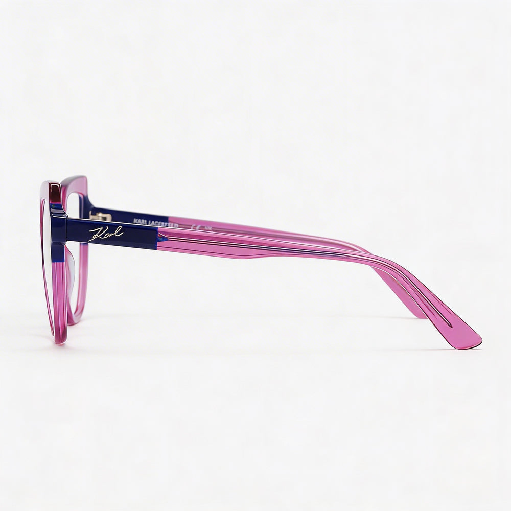 Gafas KARL LAGERFELD Unisex Modernas con Montura de Acetato Verde Cereza y Lentes de Policarbonato de 54 mm