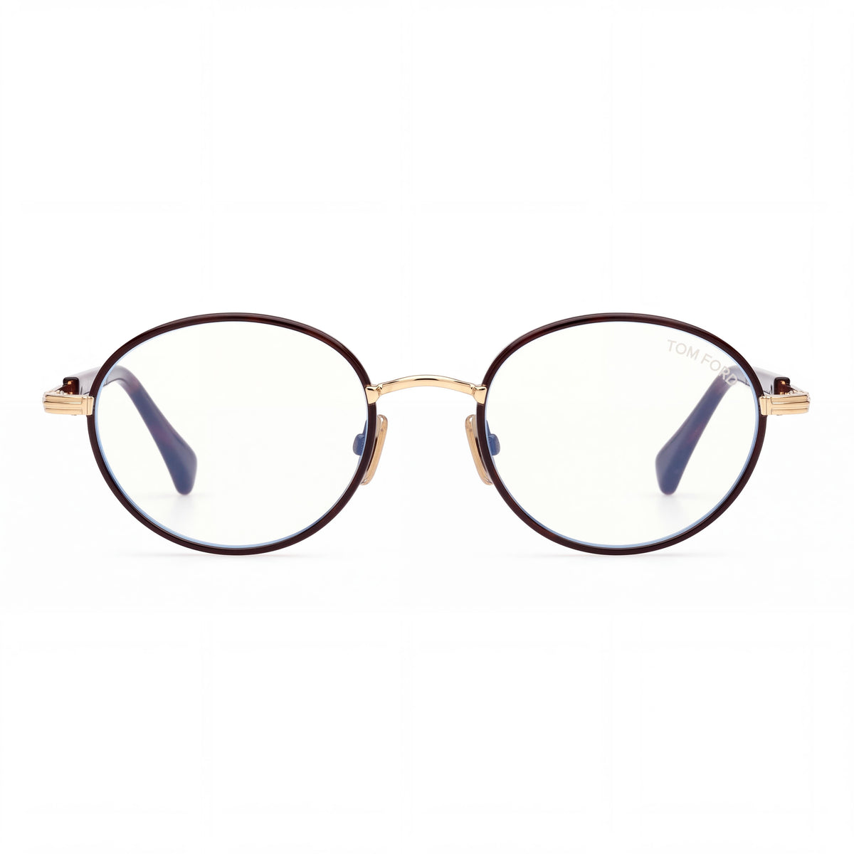 Montura óptica Tom Ford unisex brillante marrón oscuro negro, con un ancho de lente de 52mm, ancho de puente de 20mm y una longitud de patilla de 145mm., Photo 2