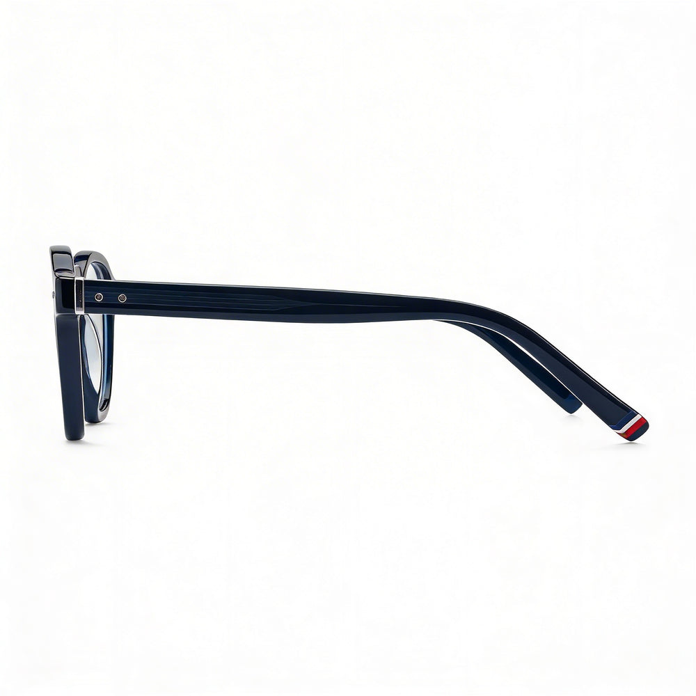 Tommy Hilfiger Th 2033 Modern Unisex ECO ACETATE Blue Palladium Frame Blue Lenses Eyeglasses 48