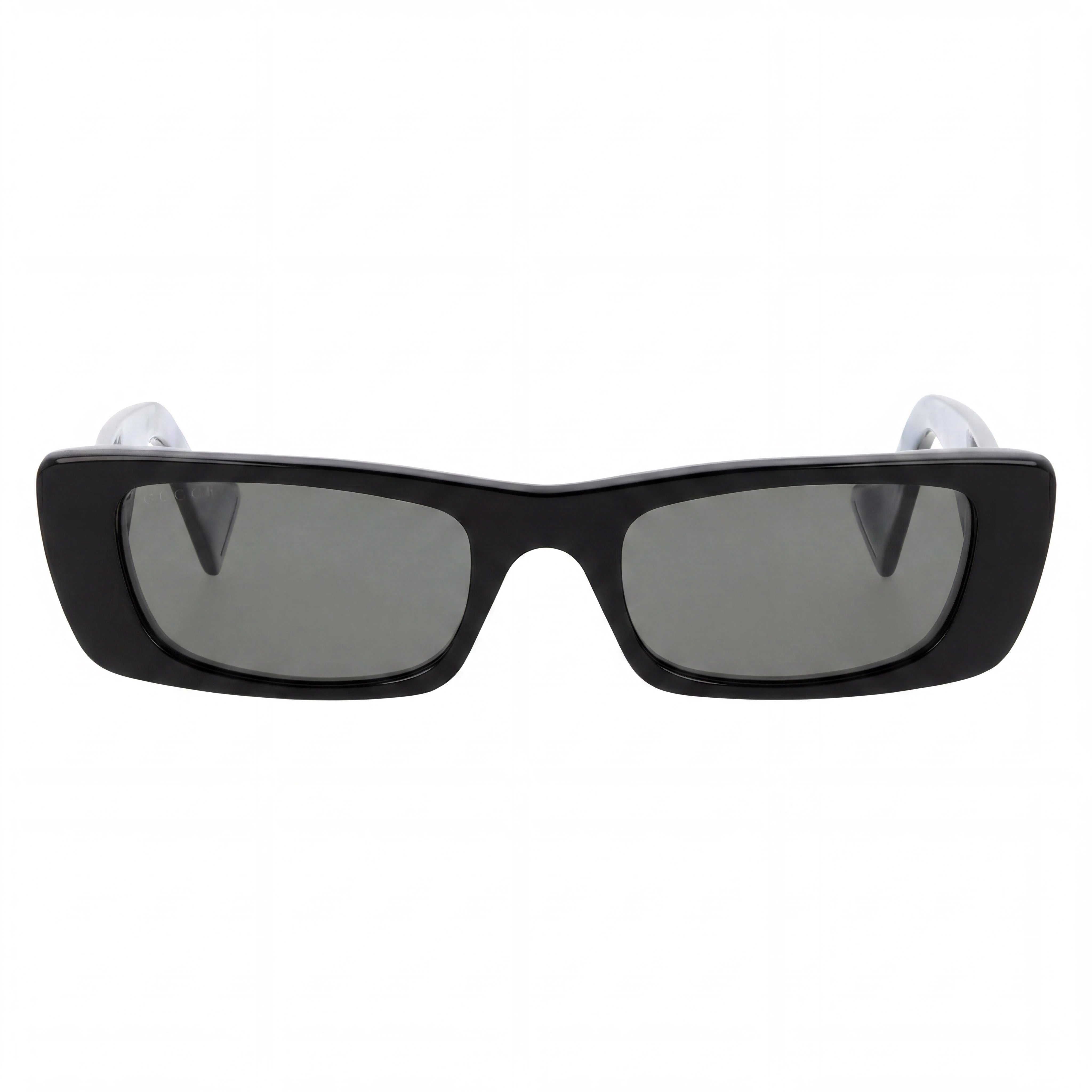 Gucci Seasonal Icon Women's Rectangle Acetate Frame, Black White Mother-of-pearl Grey / Black Grey Gradient UV Lenses, 52mm, Photo 2