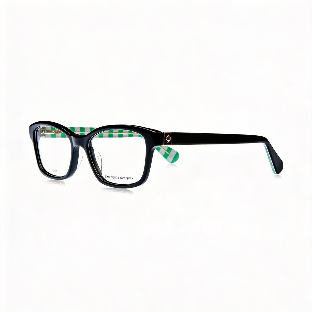 Kate Spade New York Modern Women's Black Acetate Frame Optical Eyeglasses 50mm Lens, 16mm Bridge, 140mm Temple