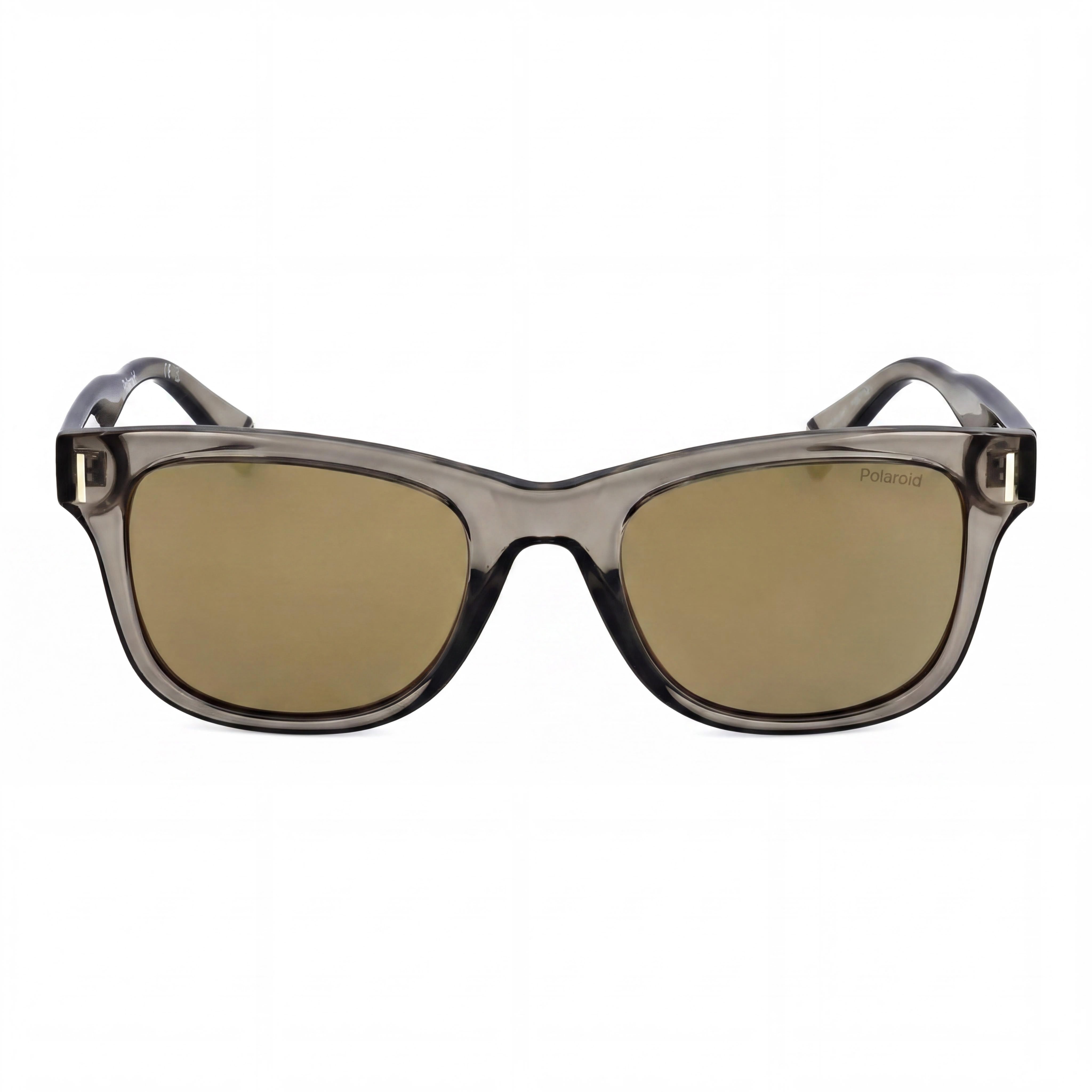 Gafas de sol polarizadas unisex Polaroid PLD 6206/S de policarbonato, cuadradas, con protección UV, 51 mm, montura beige y dorado, lentes multicapa en gris y dorado., Photo 2