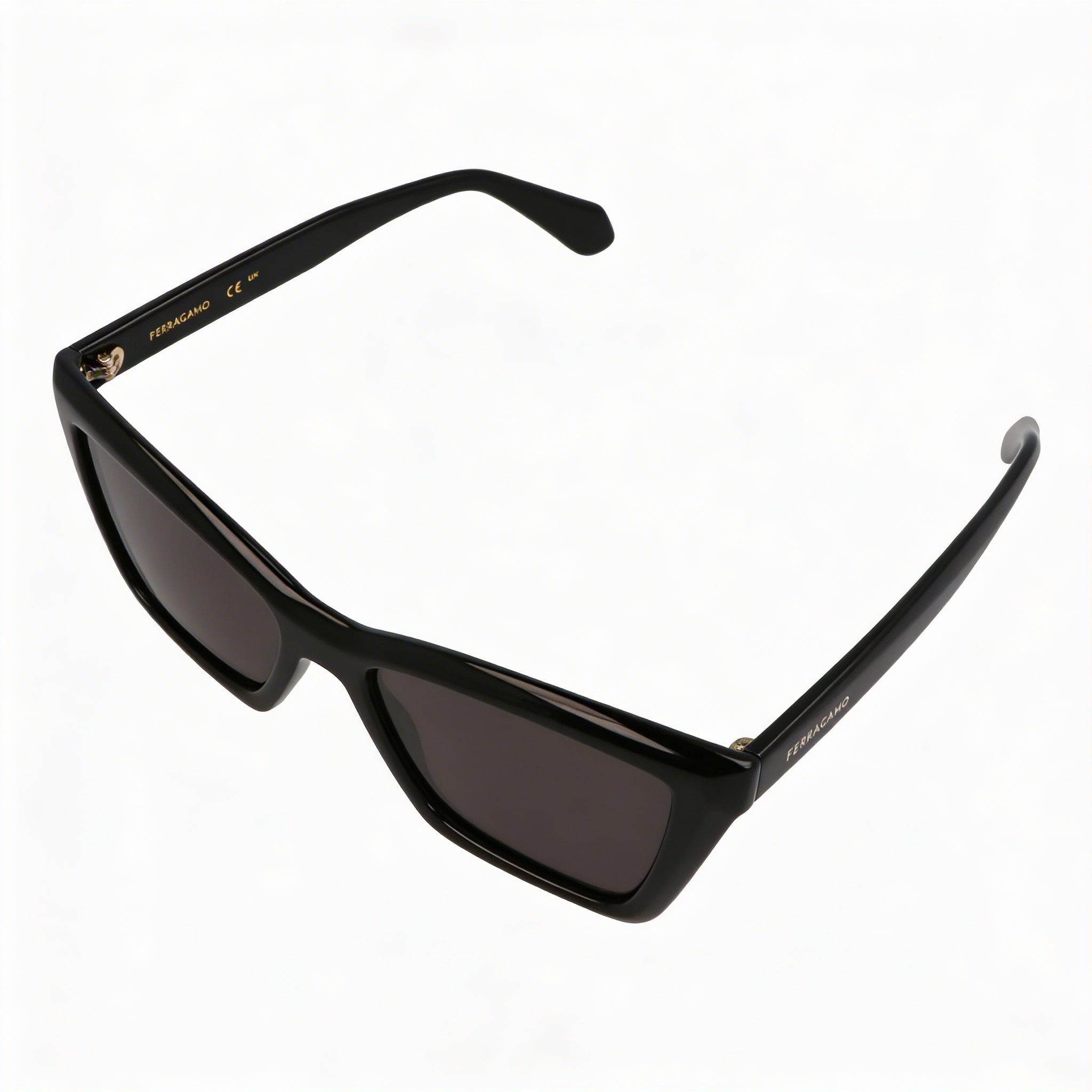 Ferragamo Sf2039se Women's Black Acetate Frame Solid Grey Plastic Lens Eyeglasses 53-17-145, Photo 3