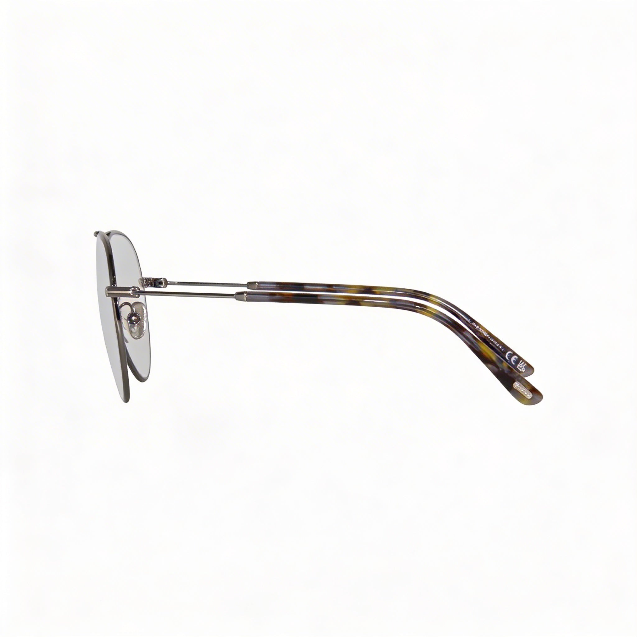 Tom Ford Modern Men's Shiny Dark Gunmetal Metal Blue-Light Block Eyeglasses 57mm, Photo 3