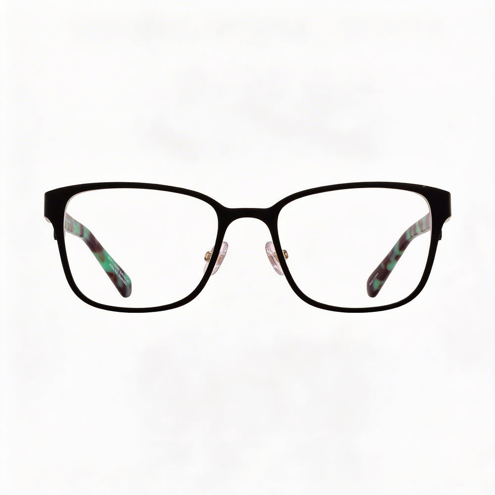 kate spade new york Women's Ninette Metal Frame Rectangular Eyeglasses Matte Black 51-17-135mm