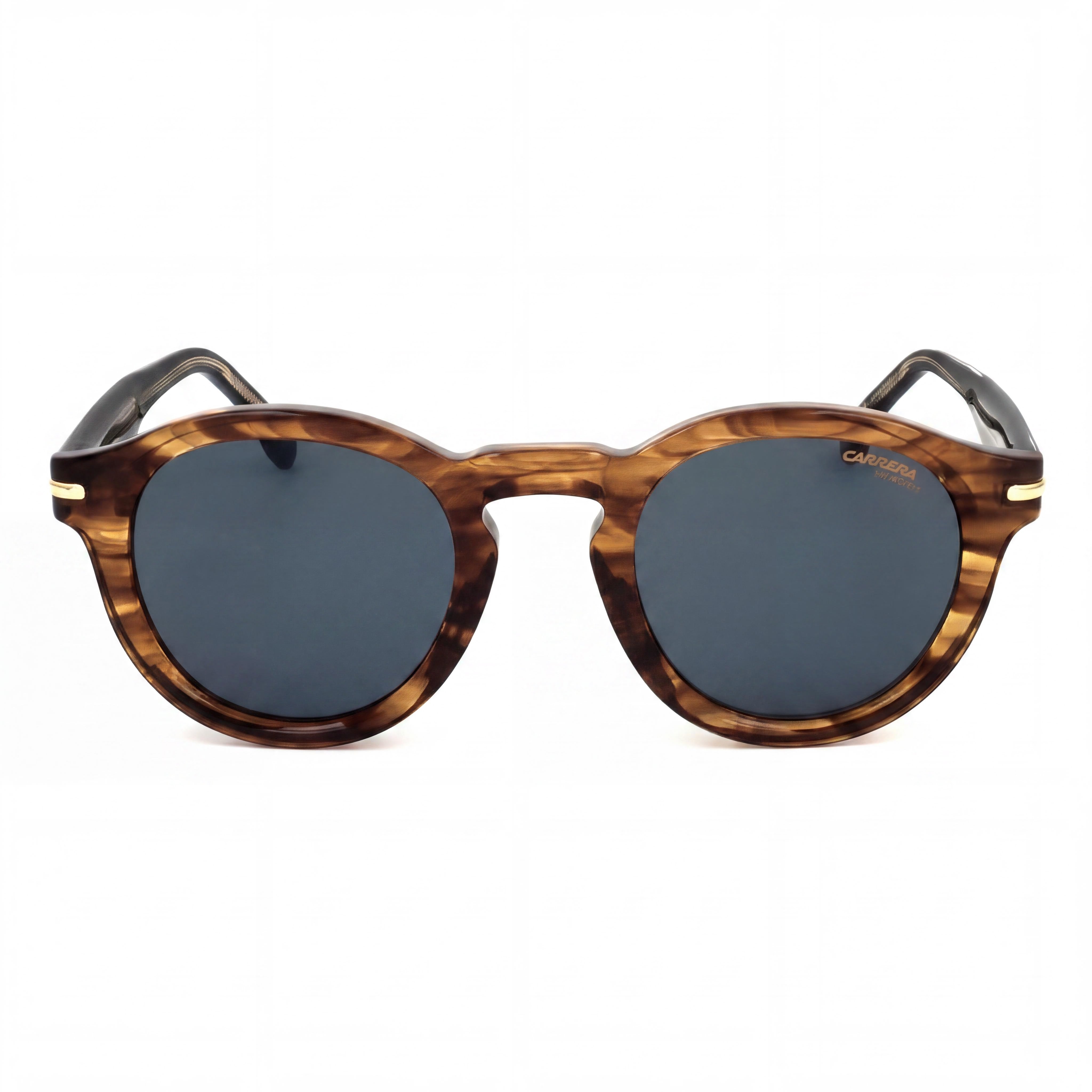 Carrera Gafas de sol de mujer modernas con montura de acetato de cuerno marrón, forma pantos, protección UV no polarizada de 48 mm, Photo 2