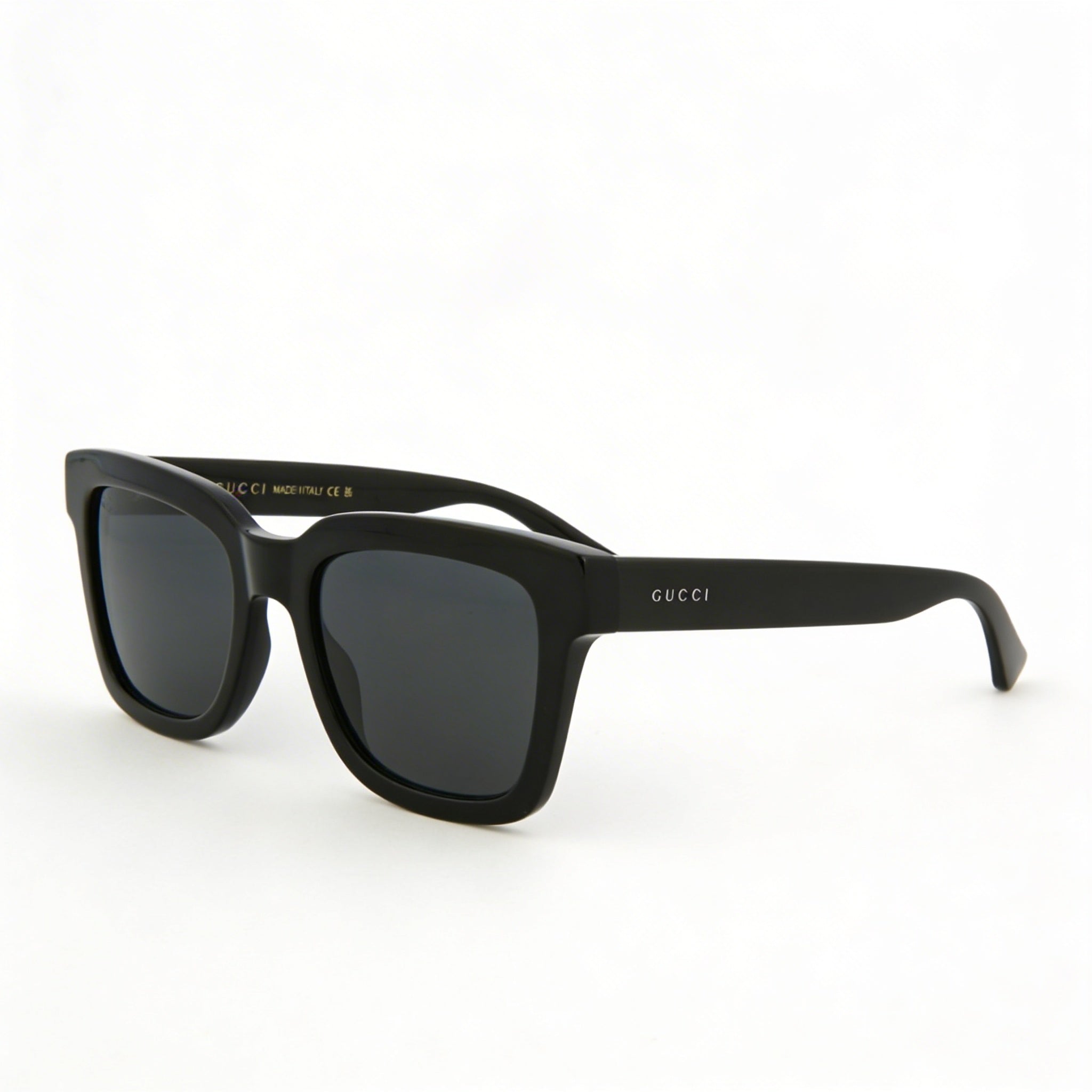 Gafas de sol cuadradas de plástico negras para hombre Gucci GG0001SN-001 con protección UV, micas negras ahumadas, ancho de mica de 52 mm, Photo 3
