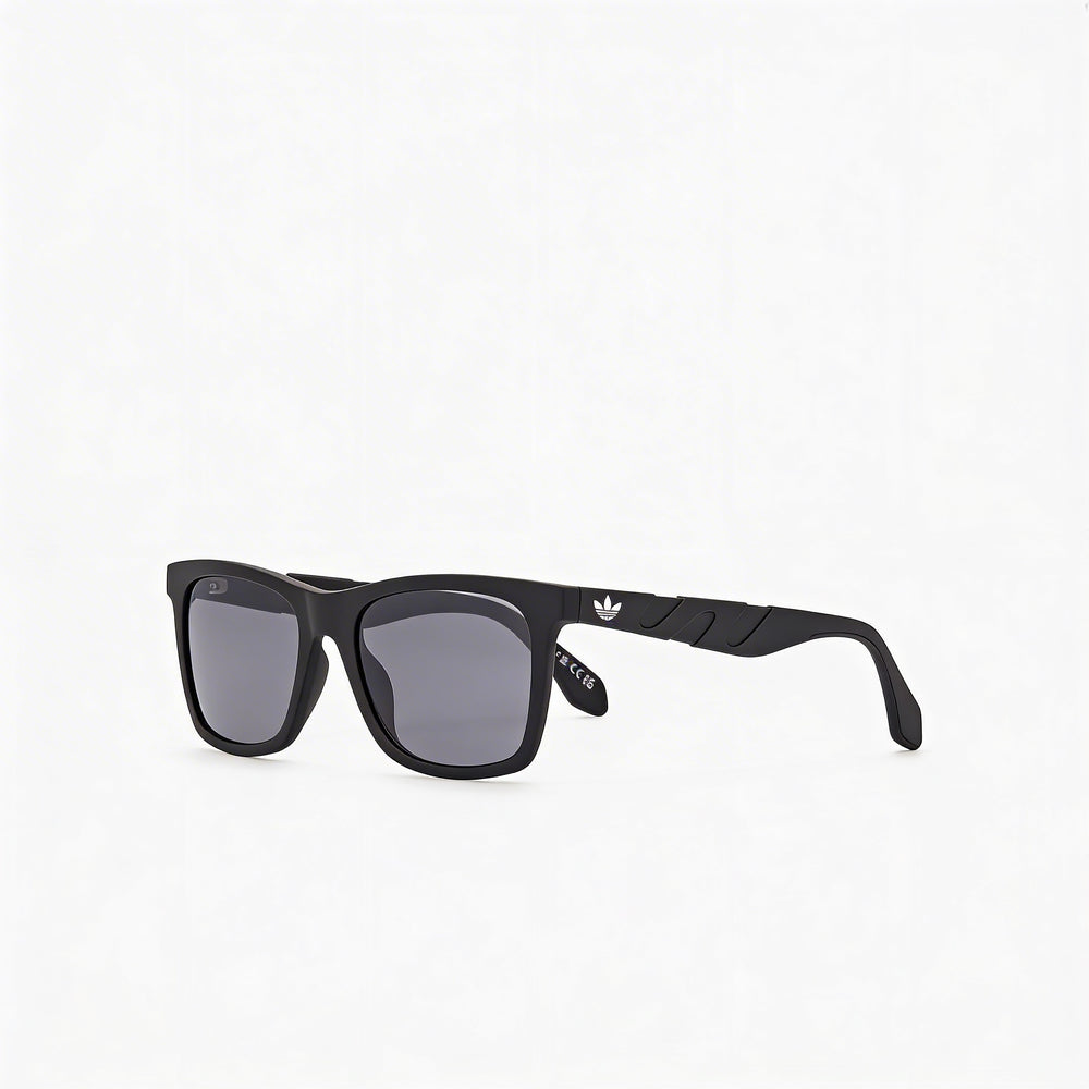 Adidas Unisex 100% UV Protective Matte Black Plastic Frame Smoke Polycarbonate Lens Sunglasses 53-18-145