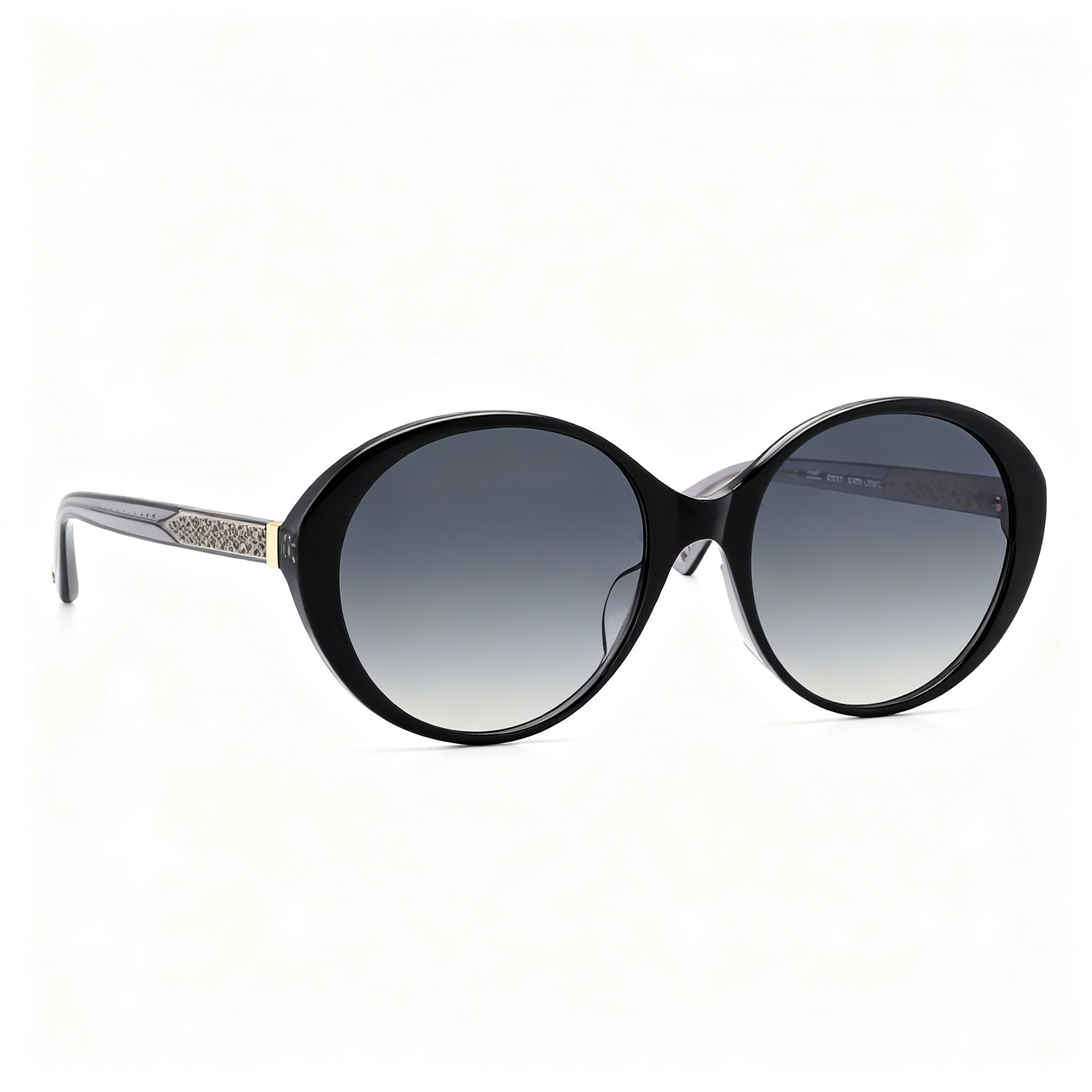 kate spade new york ODETTA Women's Black Acetate Round Sunglasses with Grey Gradient Lenses 100% UV Protection 58-19-140, Photo 3