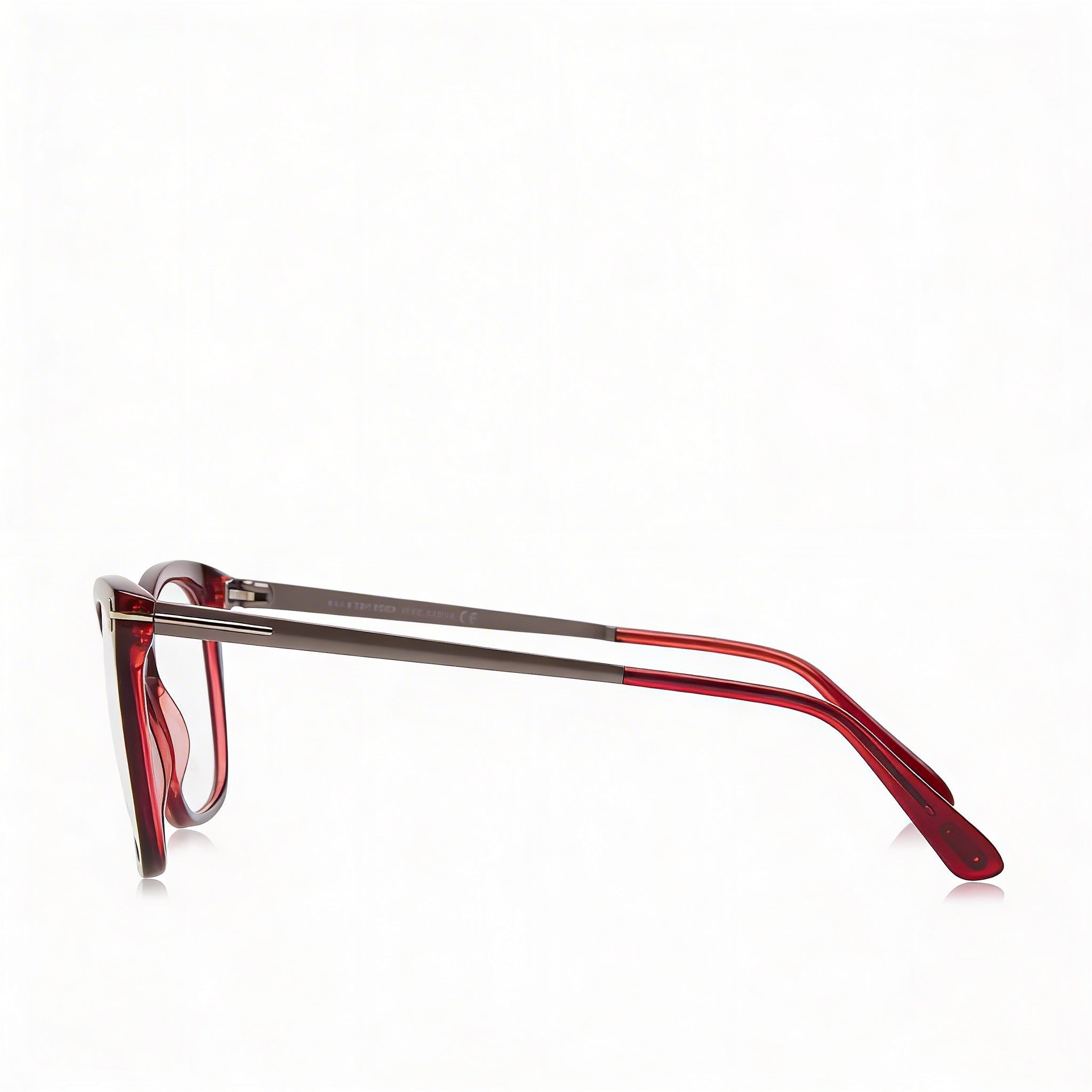 Tom Ford Ft5353 Women's Full Rim Plastic Eyeglasses Frame in Bordeaux Palladium, Lens Width 54mm, Photo 3