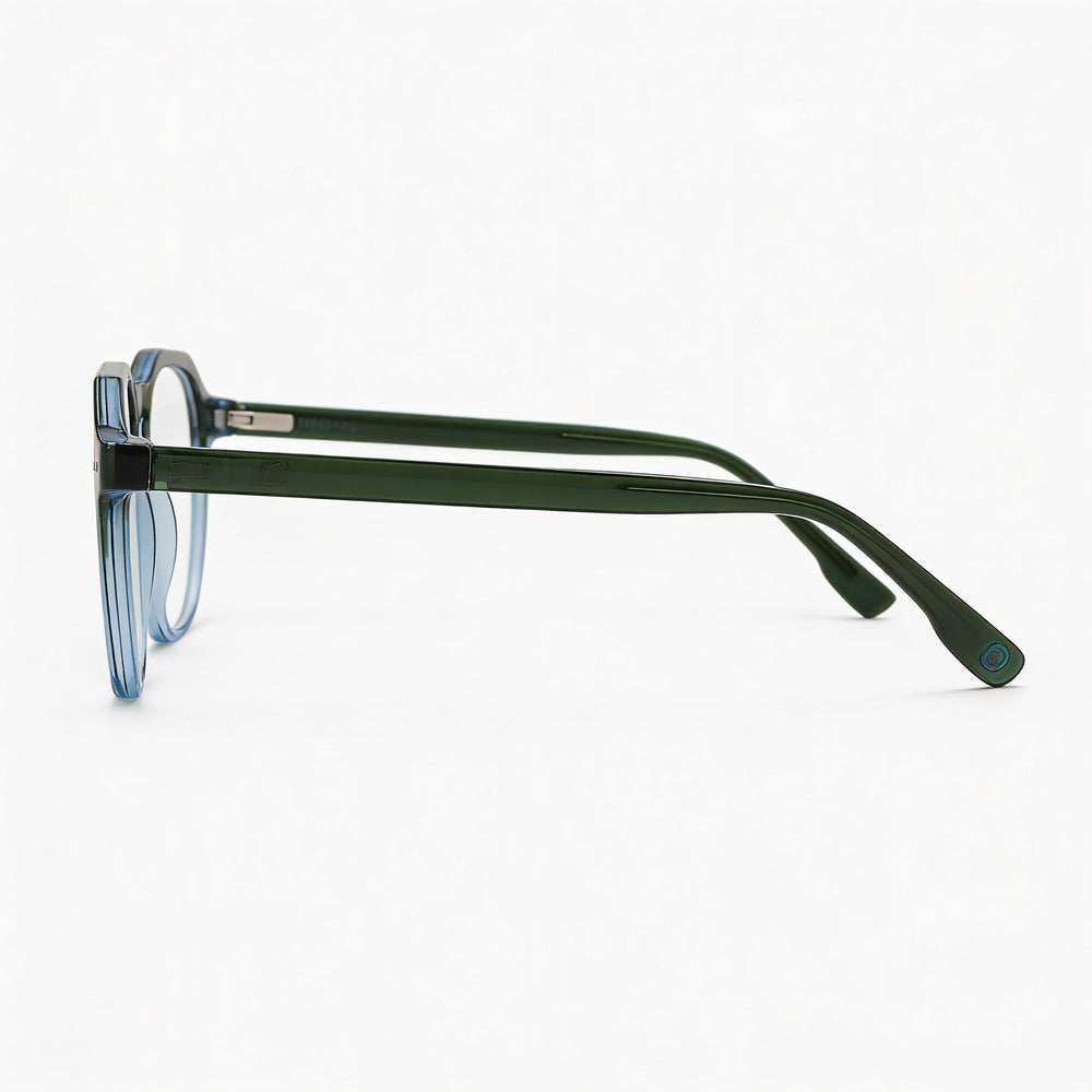 Gafas MCALLISTER Mc4535 para hombre, montura de metal azul oliva, lentes de policarbonato, tamaño 48-21-140