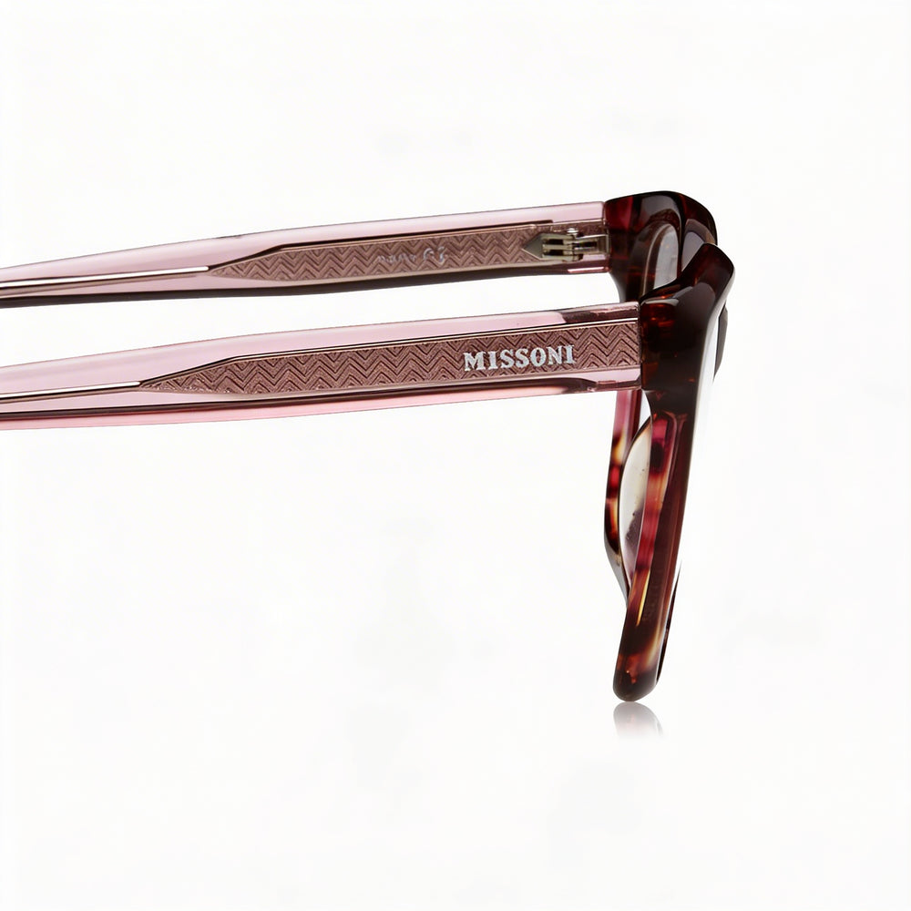 Gafas de sol Missoni Modern para mujer, de acetato, color rosa y rojo, con lentes de policarbonato de 53 mm