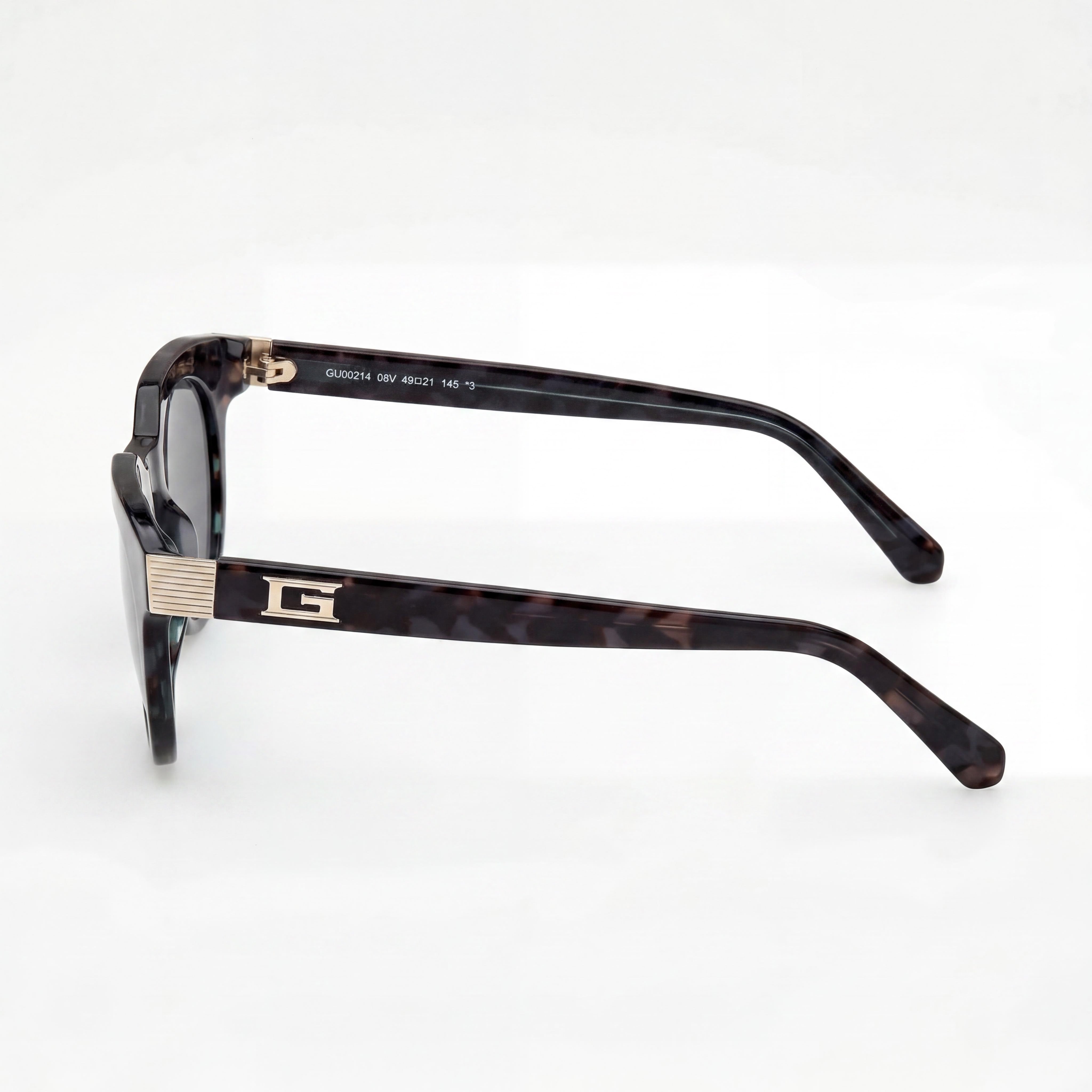 GUESS Casual Unisex UV Protection Acetate Sunglasses Dark Green Avana Frame Avana Lens 49-21-145, Photo 3