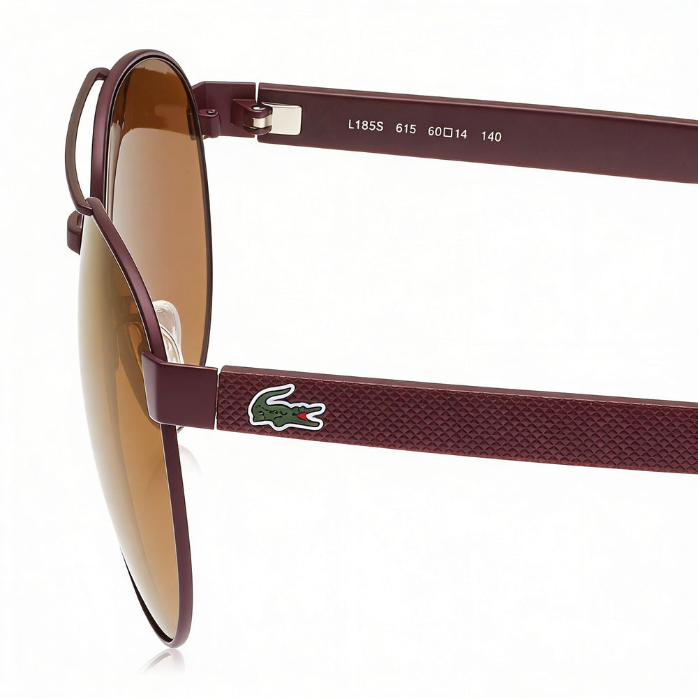 Gafas de sol Lacoste L185S 615 para mujer, de metal verde claro, con lentes antirreflejos multicolor y protección UV de 60 mm.