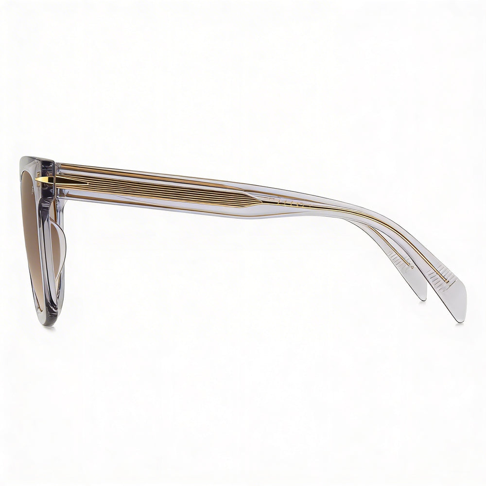 Beckham Modern Men's Acetate Crystal Grey Sunglasses 54mm
