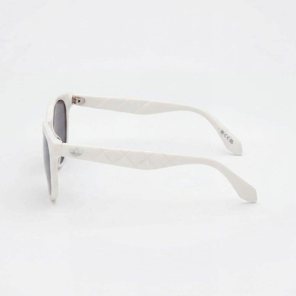 adidas Unisex UV Protective Sunglasses, White Smoke Plastic Frame, 53mm Lens Width