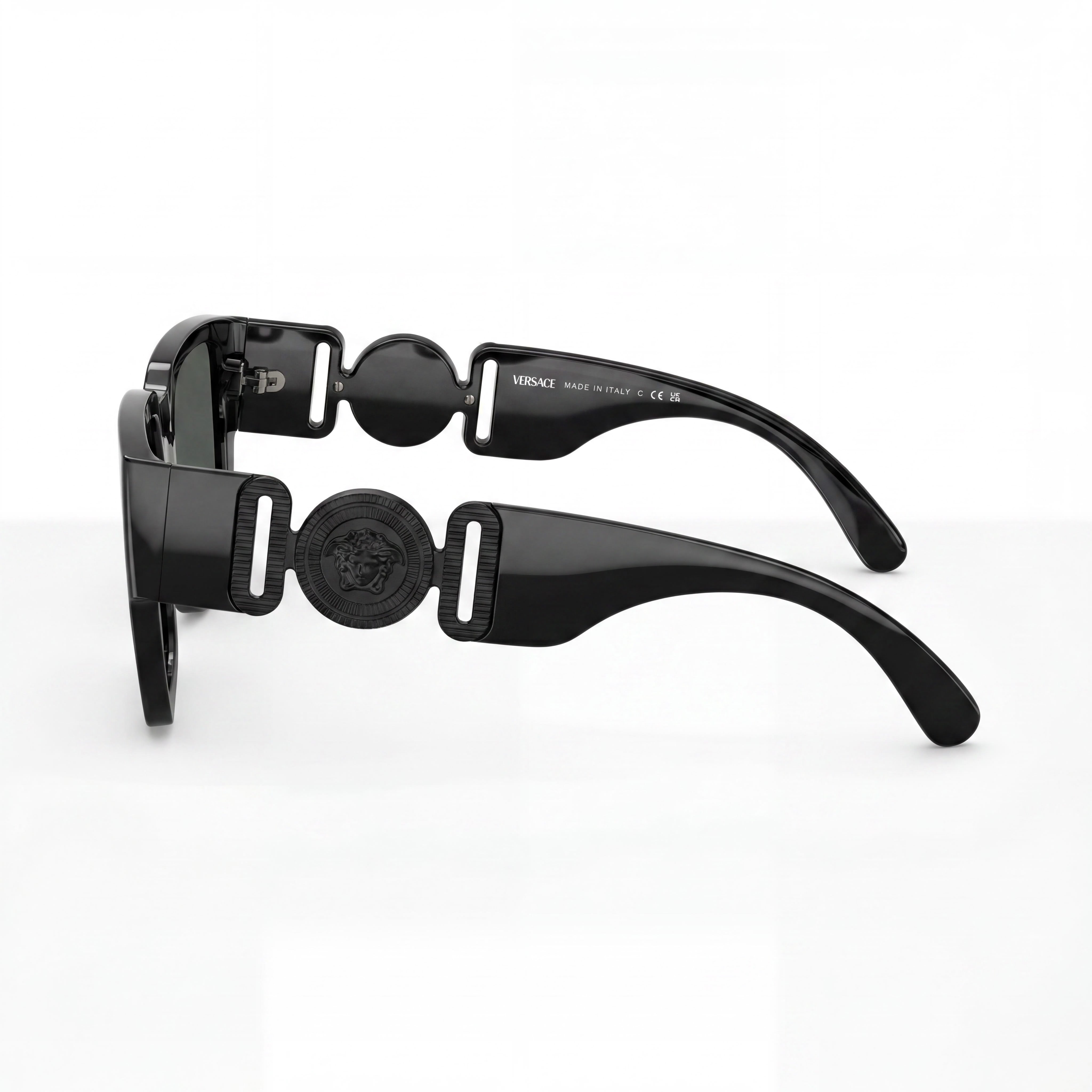 Versace Ve 4483d Unisex Rectangle Full Rim UV Protection Sunglasses Black Dark Grey 57-16-140, Photo 3